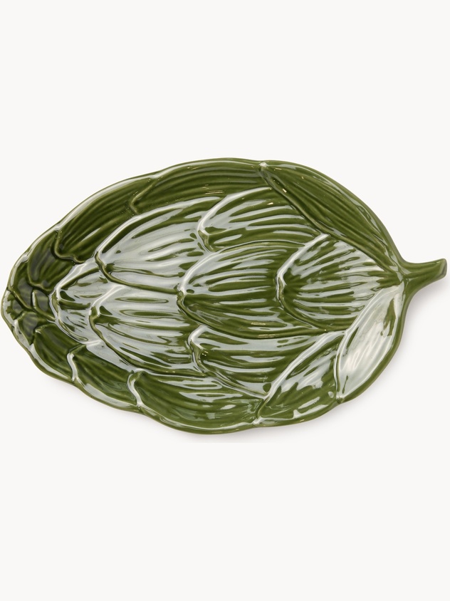 Artichoke-shaped ceramic serving dish