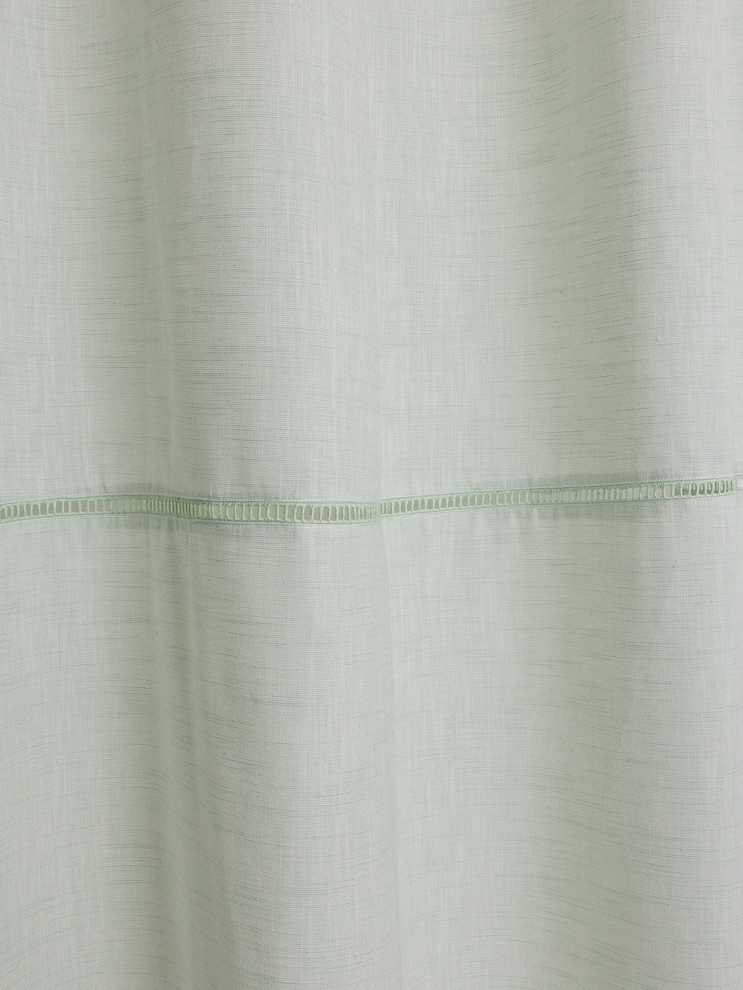 Tenda in cotone chambray con ricamo &agrave; jour, Verde Salvia, large image number 2