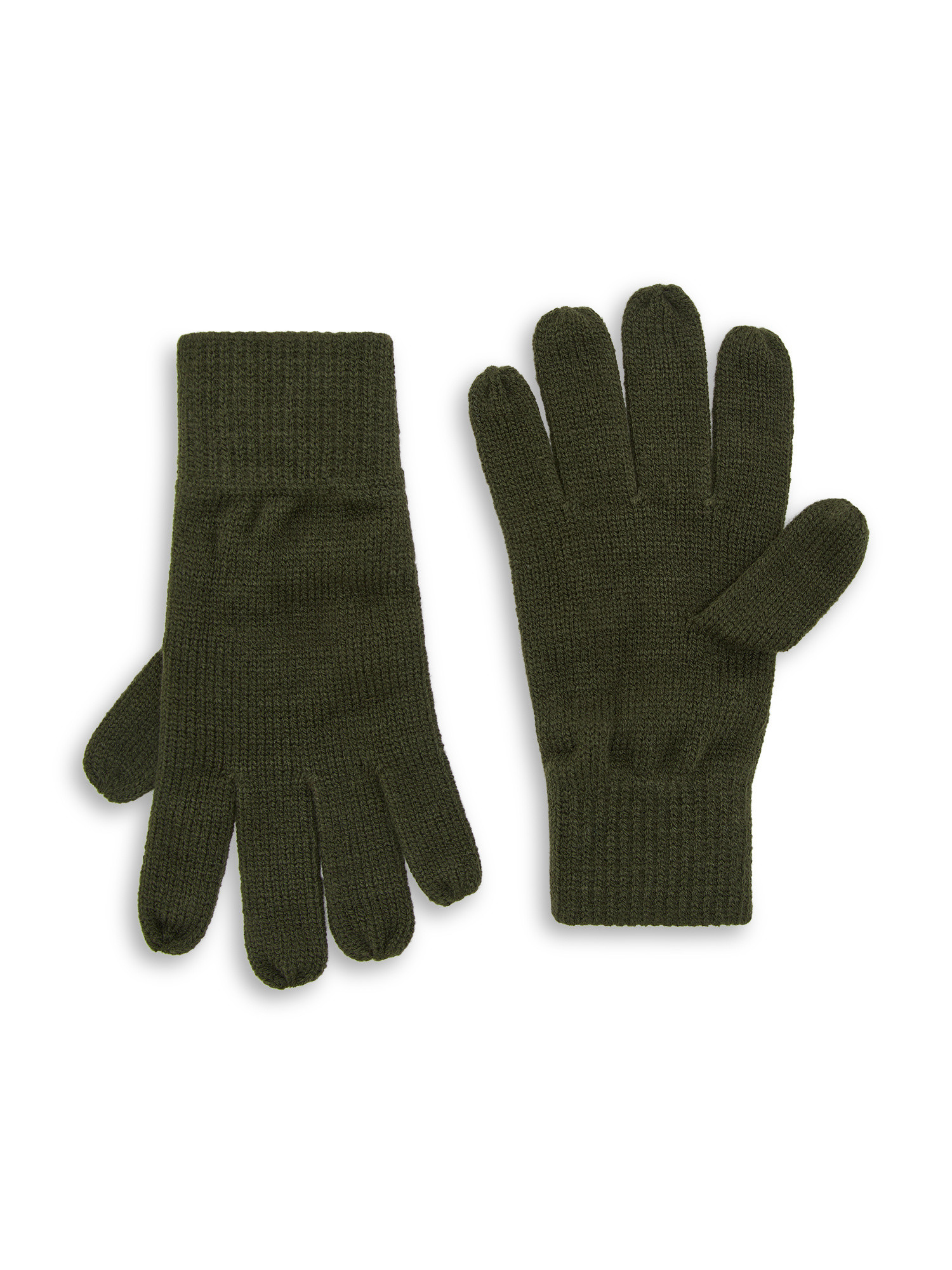 Luca D'Altieri - Basic knitted gloves, Olive Green, large image number 0