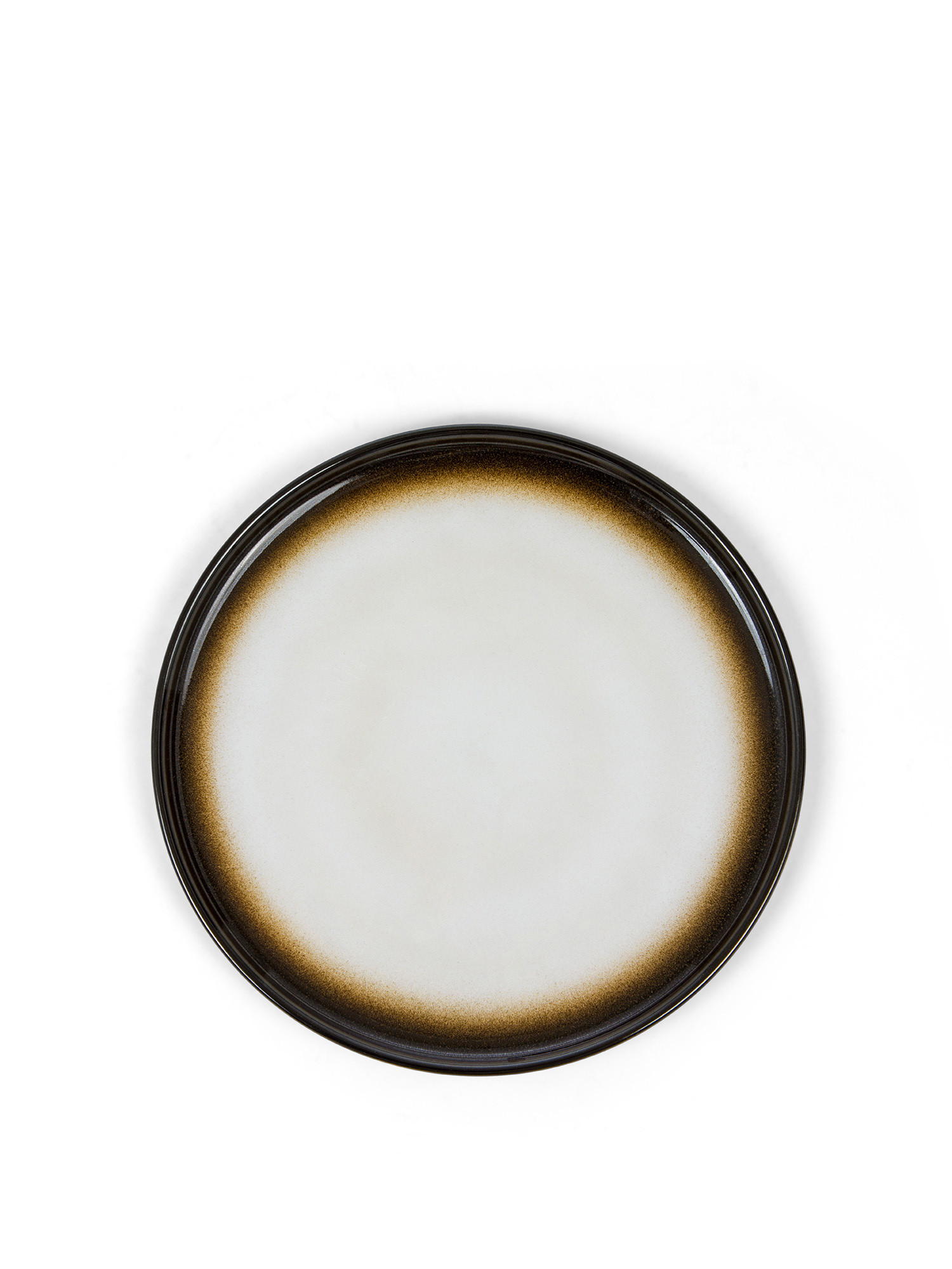 Piatto piano stoneware, Marrone, large image number 0