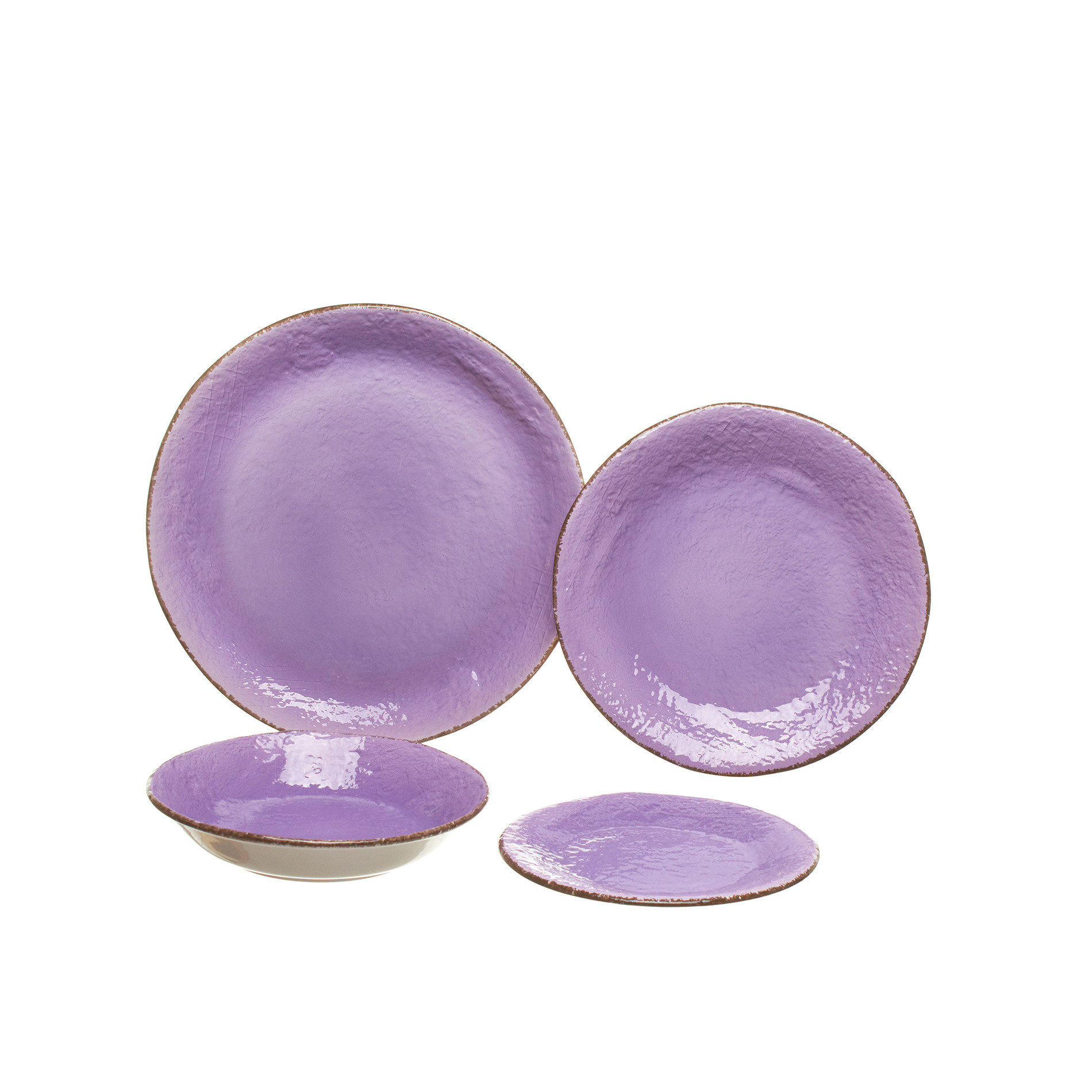 Preta handmade ceramic soup plate, Purple Lilac, large image number 1