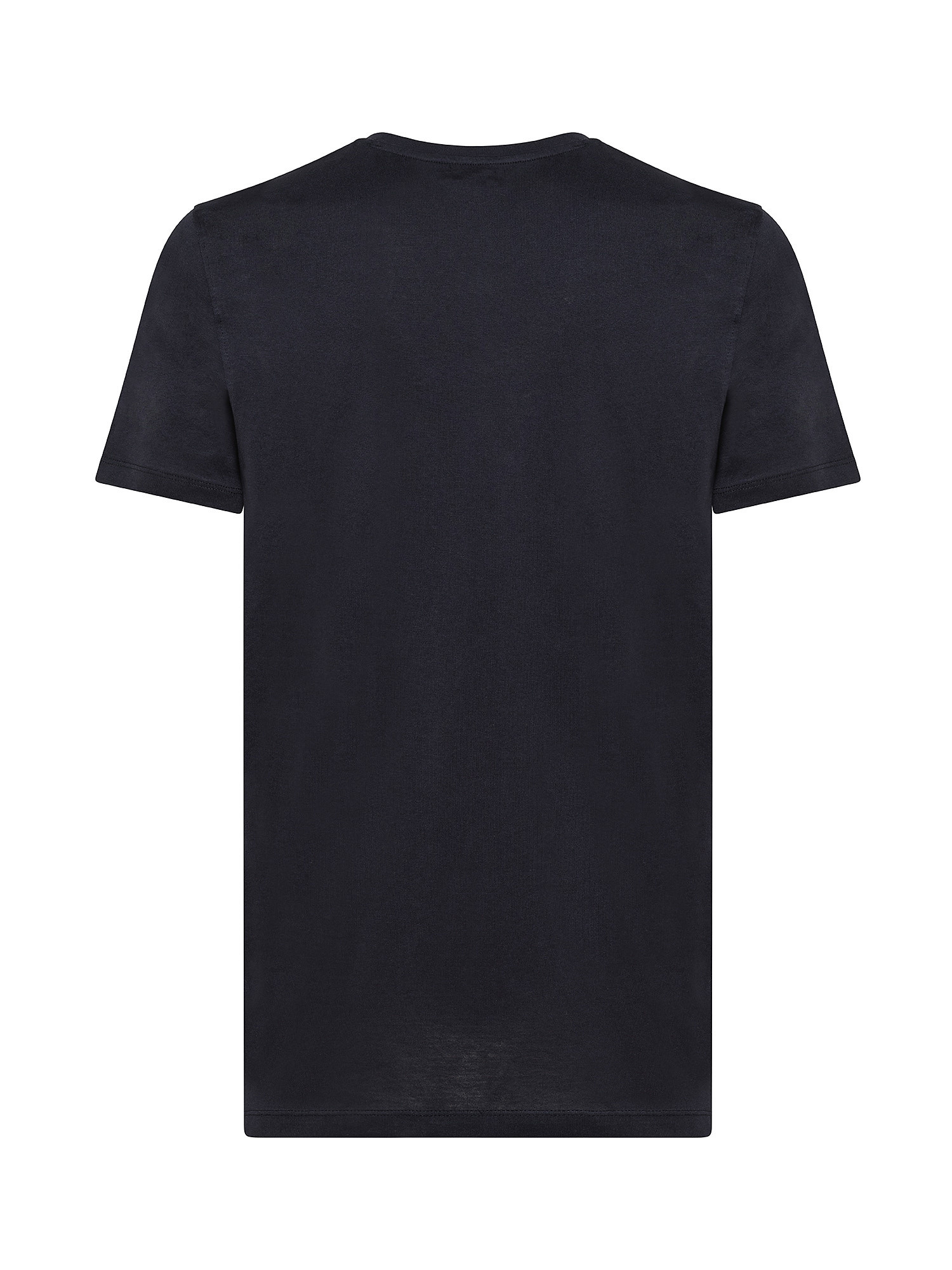 Solid color V-neck supima cotton T-shirt, Blue, large image number 1