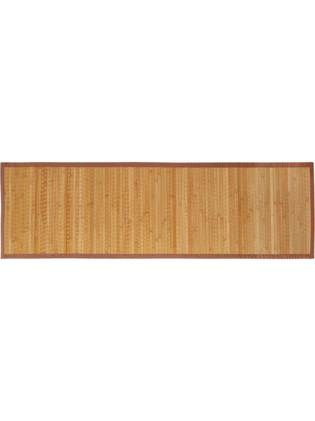 Solid colour bamboo kitchen mat