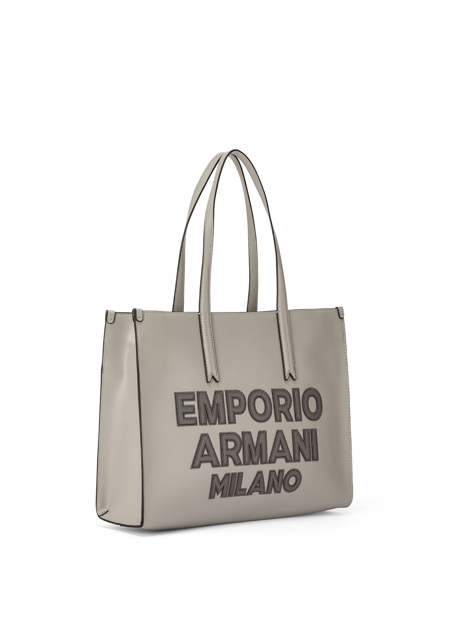 Emporio Armani - Borsa con ricamo logo, Grigio, large image number 1