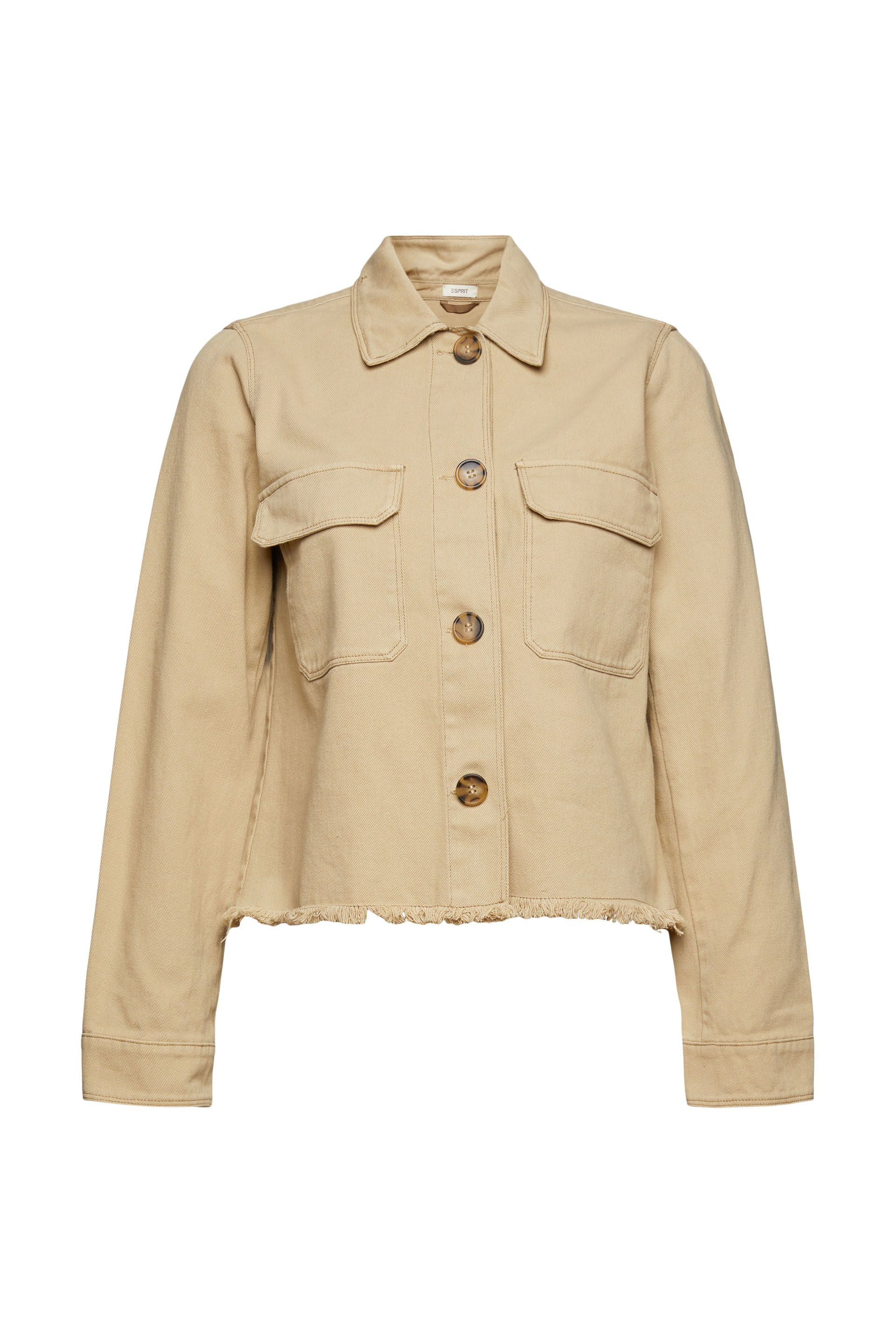 Pure cotton denim jacket, Beige, large image number 0