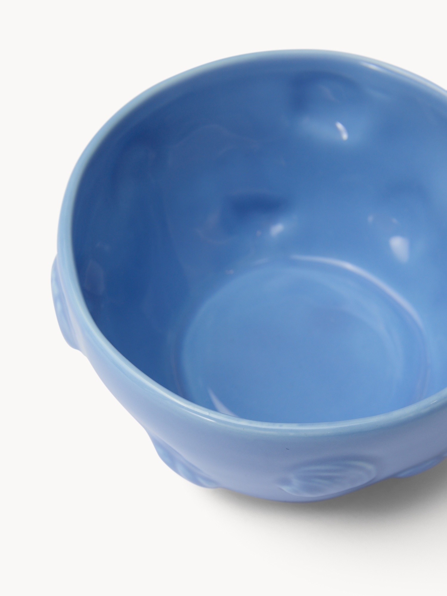 Coppetta in ceramica dettaglio conchiglie, Azzurro, large image number 1