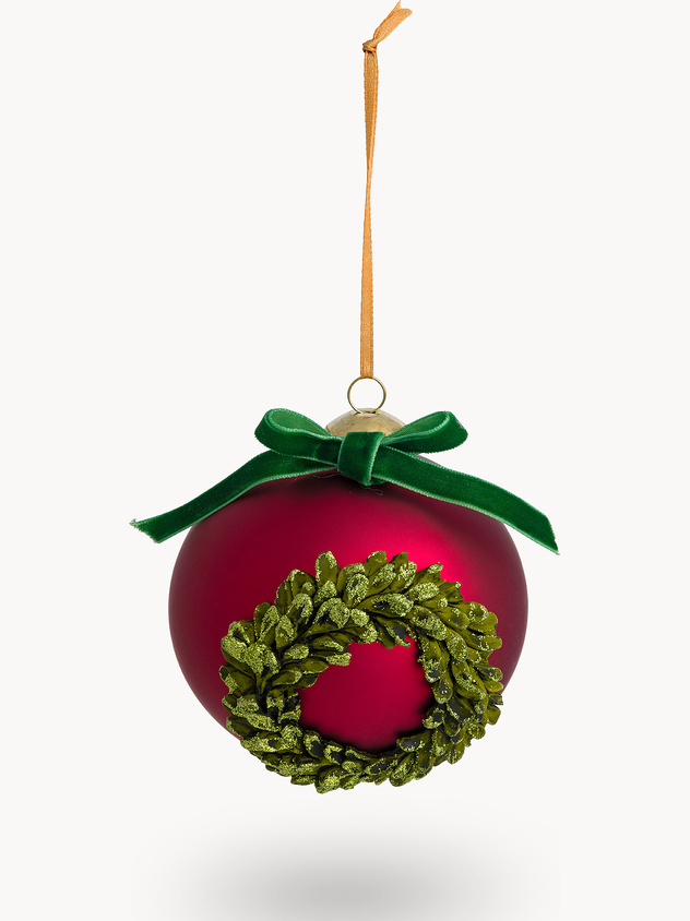 Sfera addobbo albero in vetro