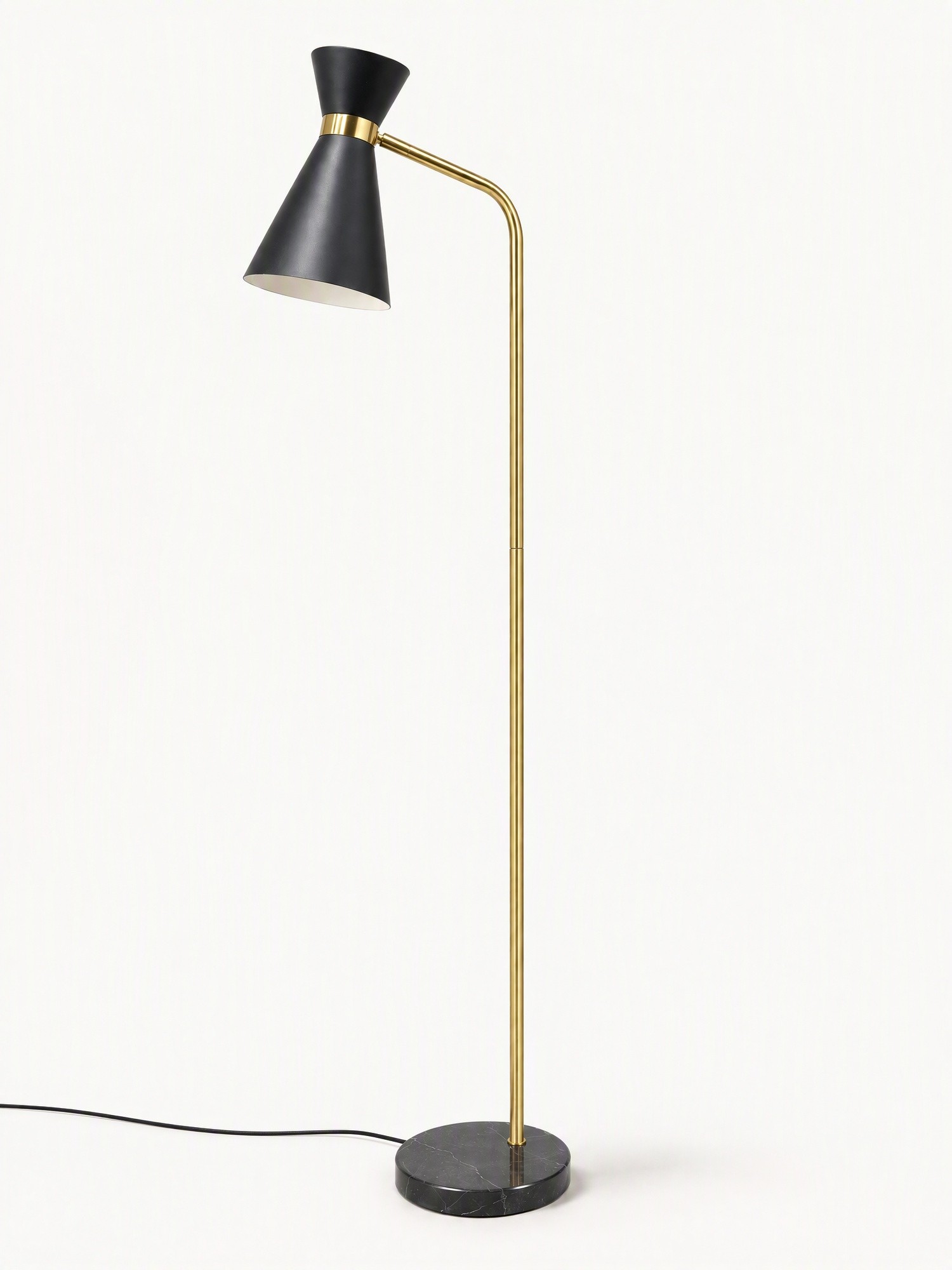 Lampada da terra, Nero, large image number 0