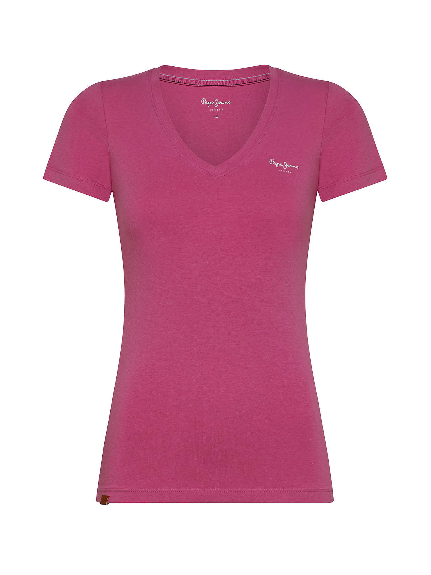 T-shirt Violette in cotone, Rosa fenicottero, large image number 0