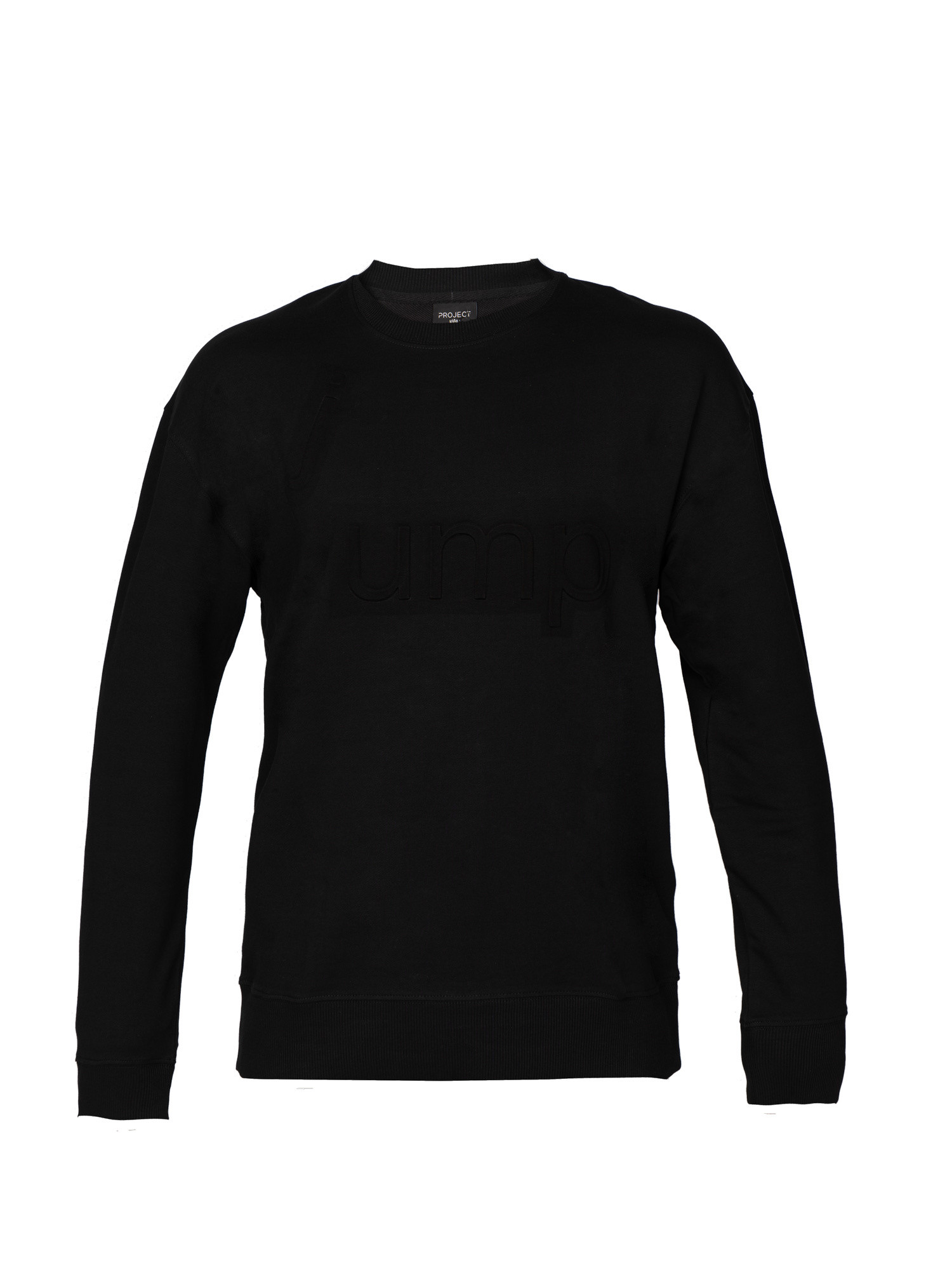 Project sweatshirt with embossed writing, Black, large image number 0