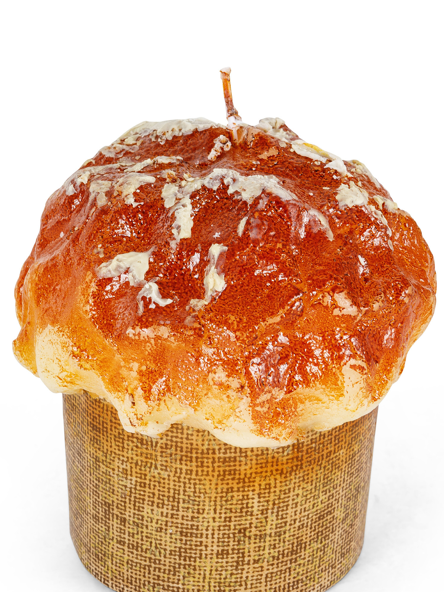 Candle in the shape of a small panettone, Light Brown, large image number 1