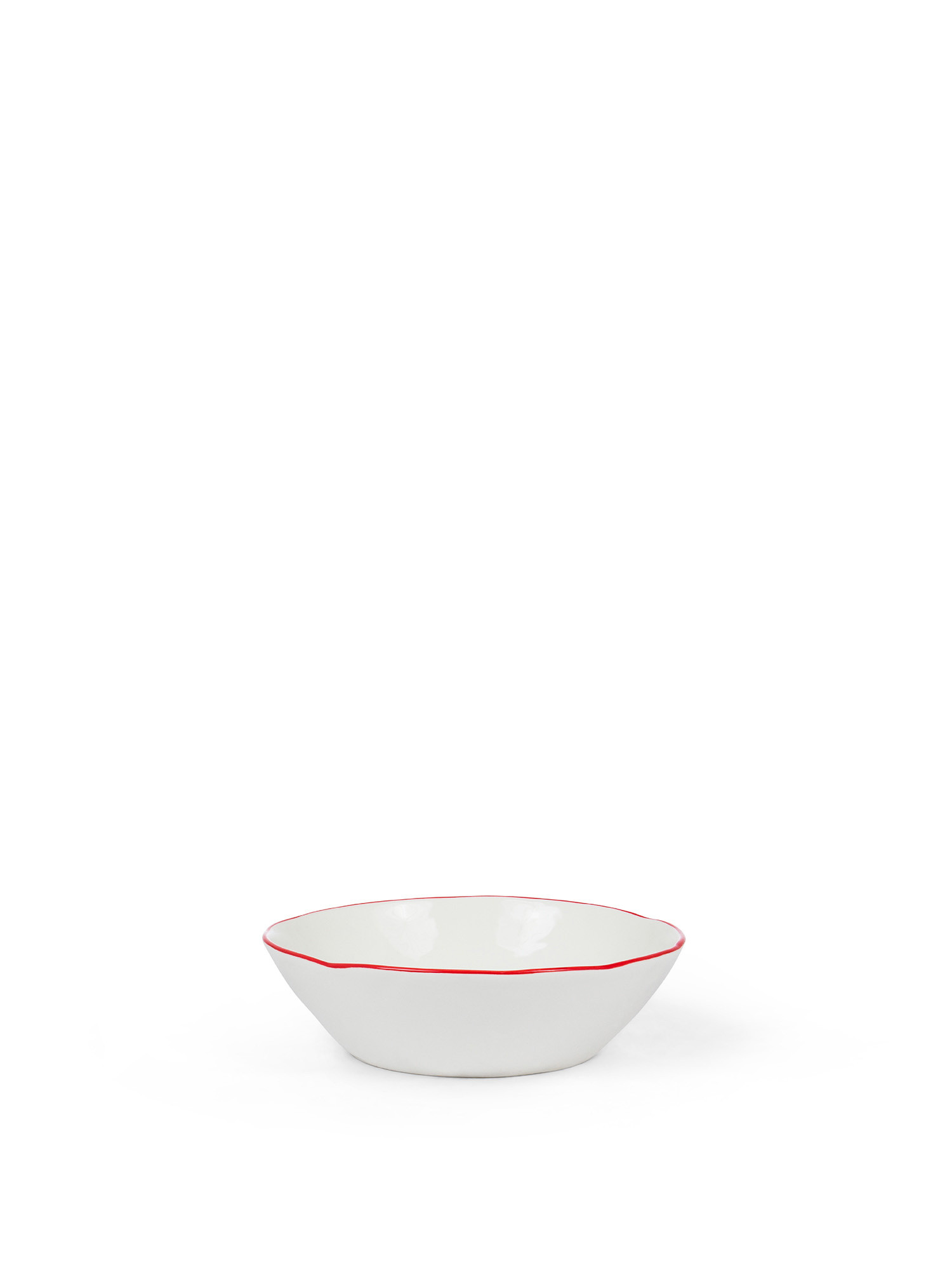 Ginevra porcelain soup plate, White Red, large image number 0