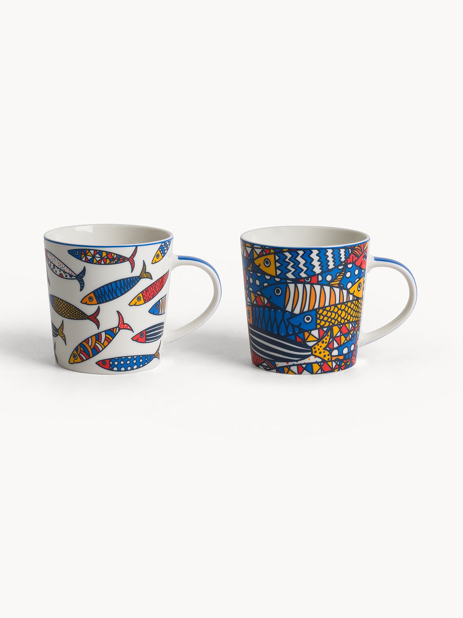 Mug in porcellana motivo sardine, Multicolor, large image number 0