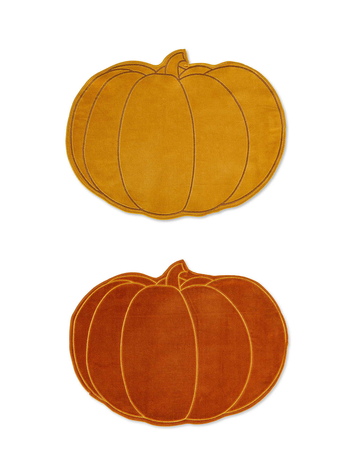 Cotton velvet pumpkin placemats, Multicolor, large image number 0