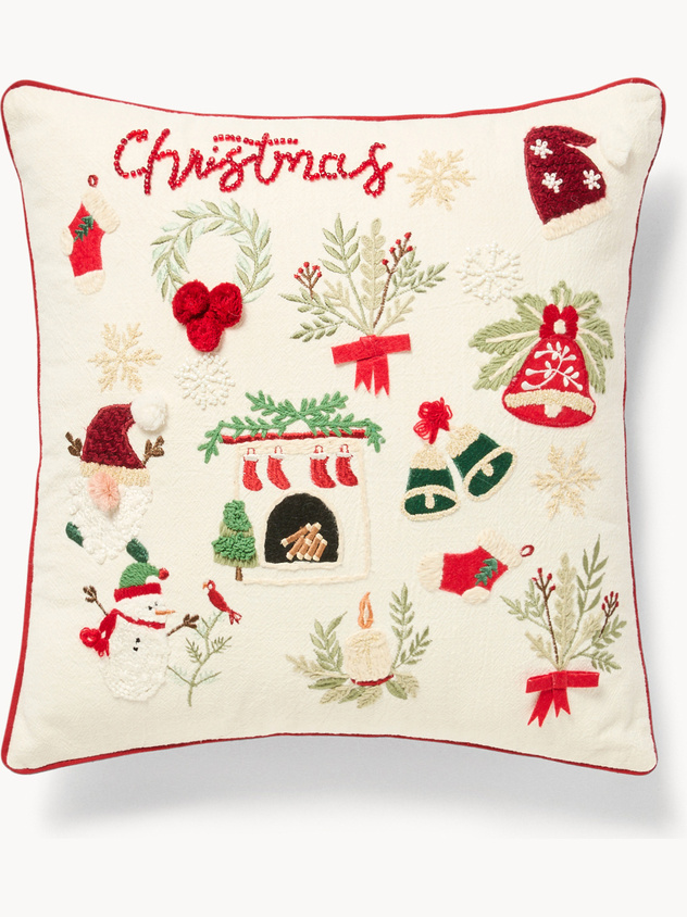 Cuscino 45x45 ricami natalizi