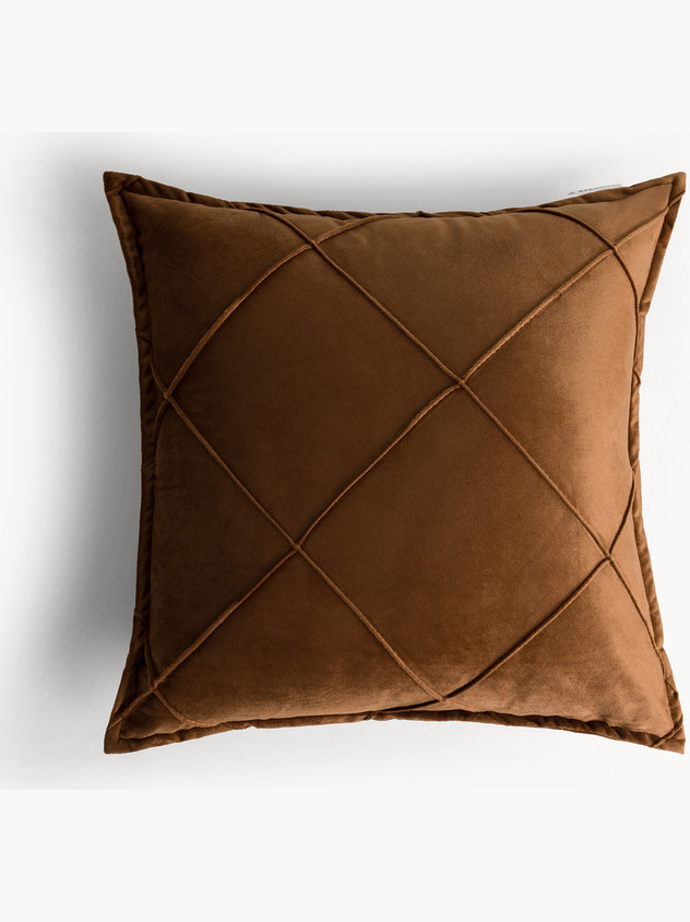Velvet cushion 45x45 cm with geometric pattern