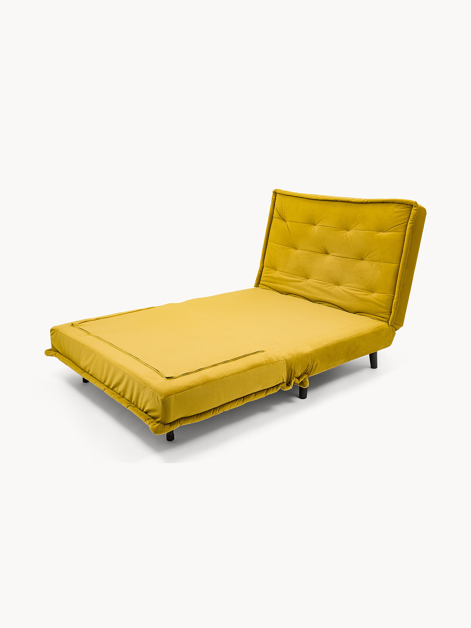 Guest sofa bed with recycled polyester velvet covering, Lime Green, large image number 1