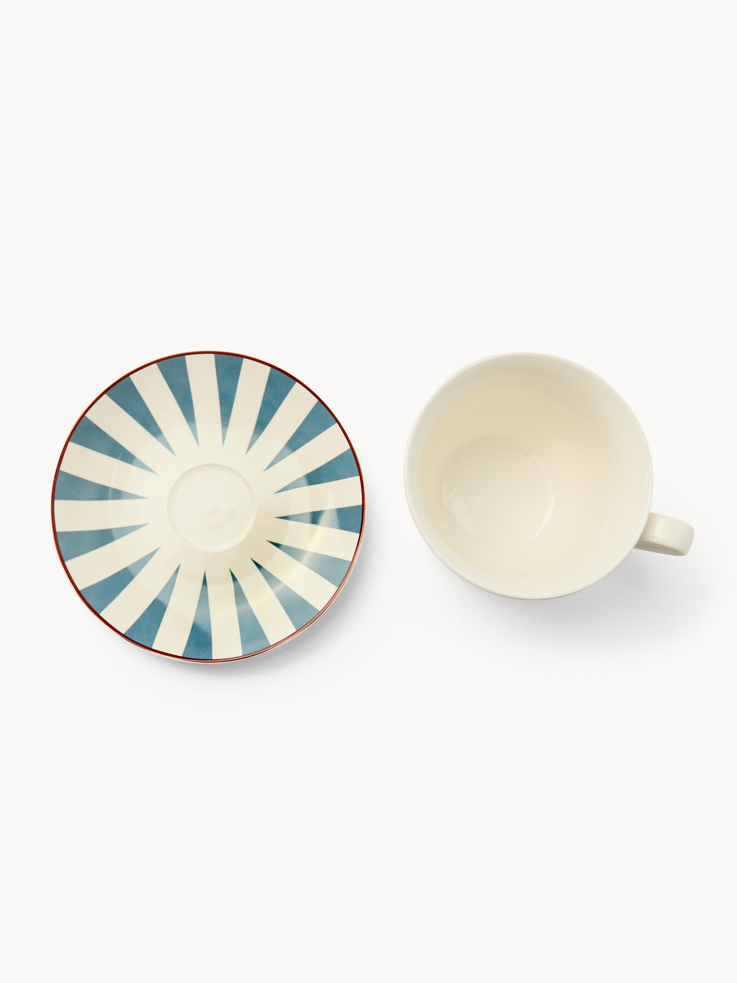 Striped new bone china breakfast cups, Multicolor, large image number 1