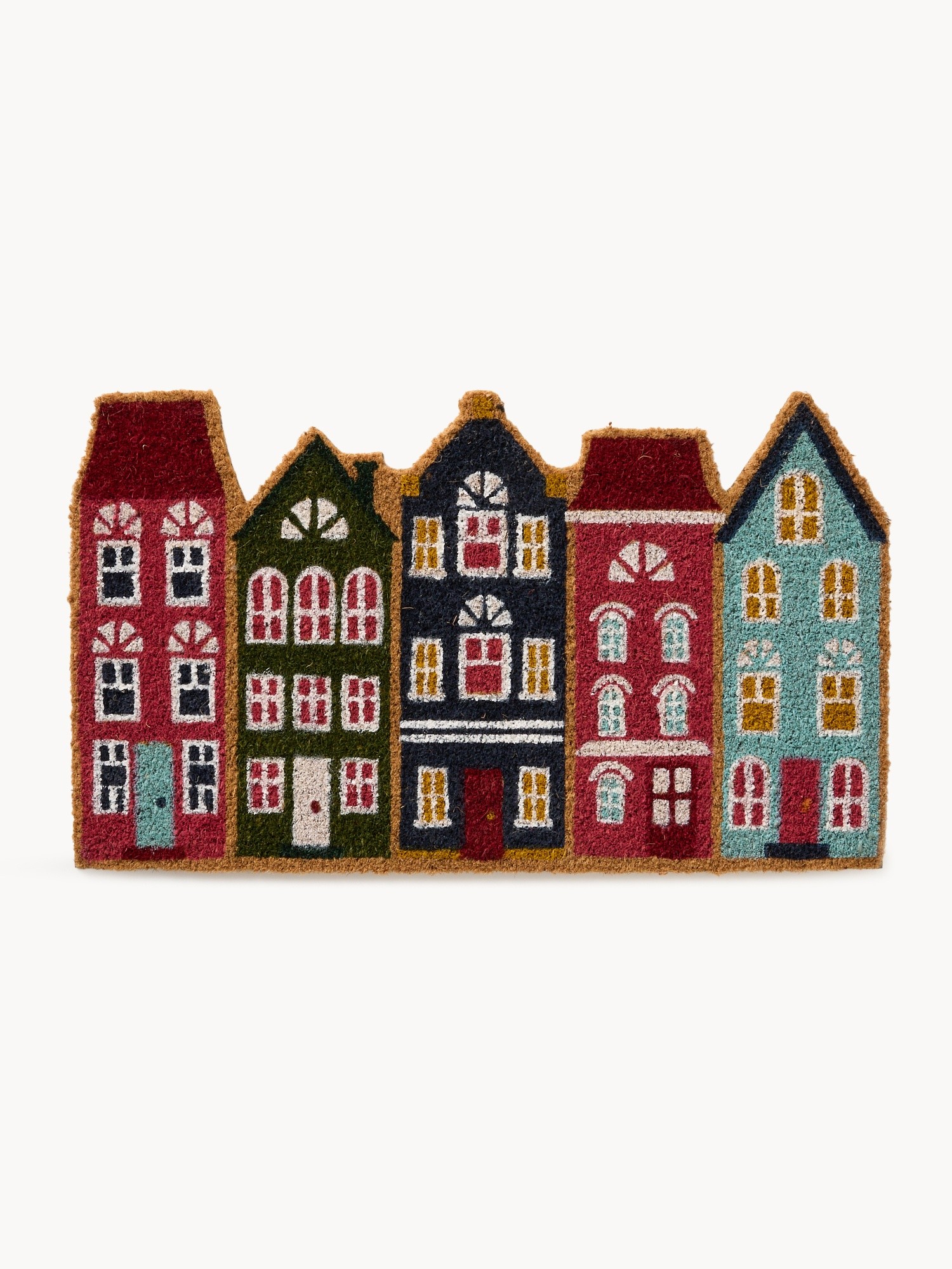 Doormat with house print, Multicolor, large image number 0