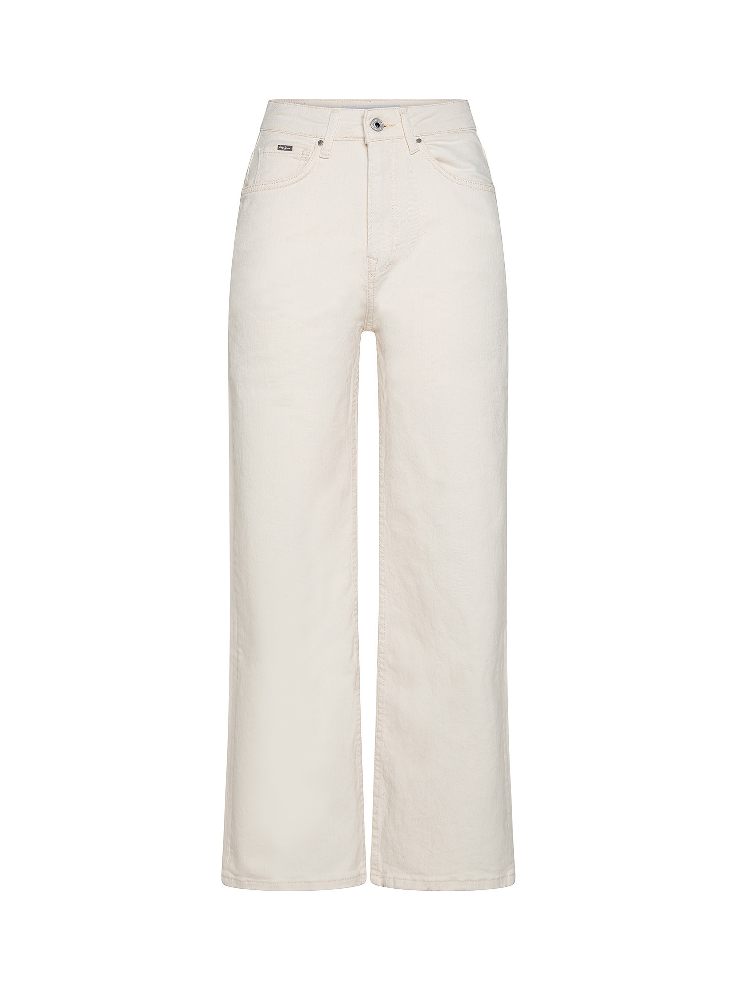 Jeans Lexa sky, taglio wide a vita alta., Bianco panna, large image number 0
