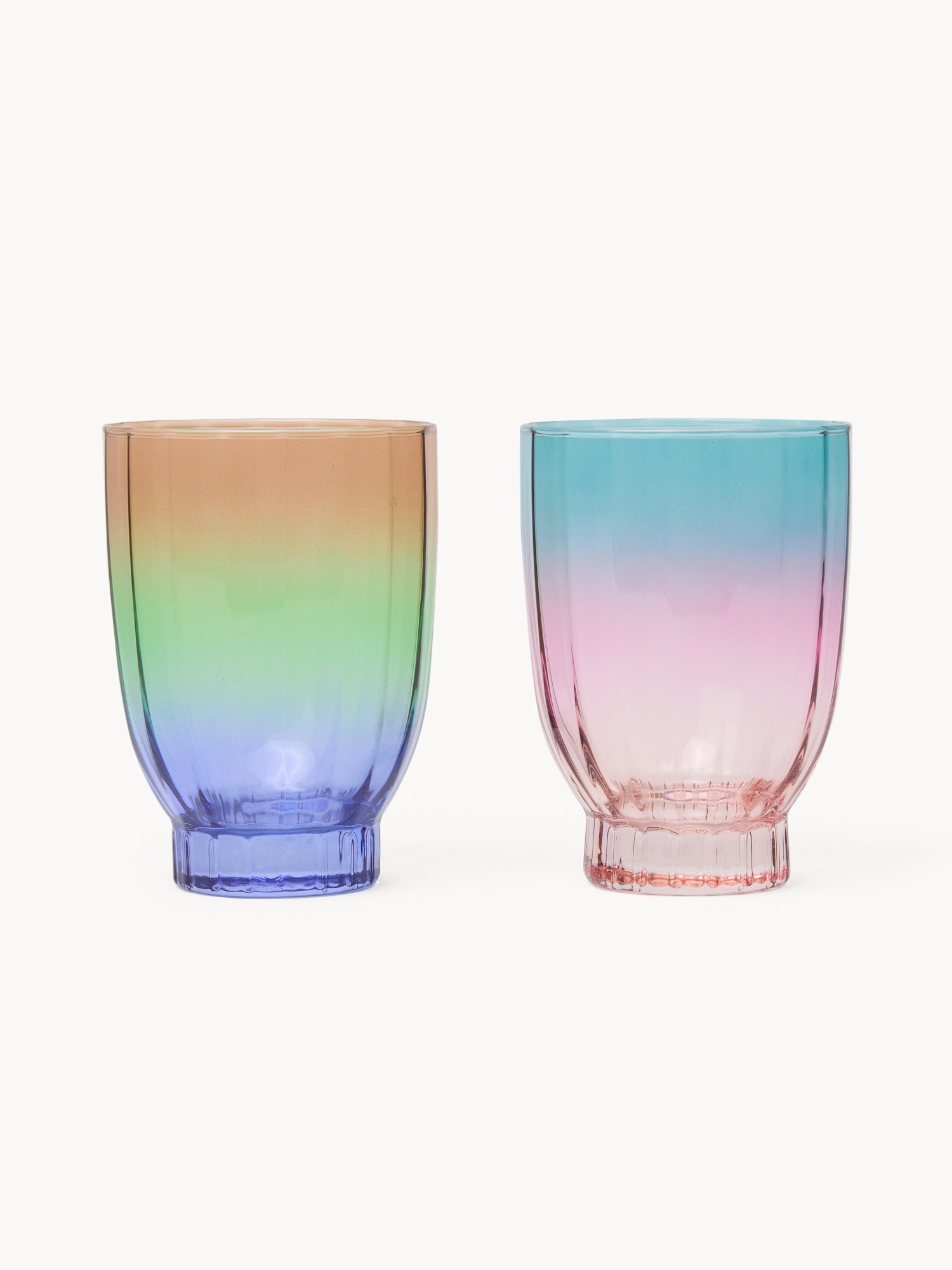 Two-tone sprayed glass tumbler - Introductory price, Multicolor, large image number 0