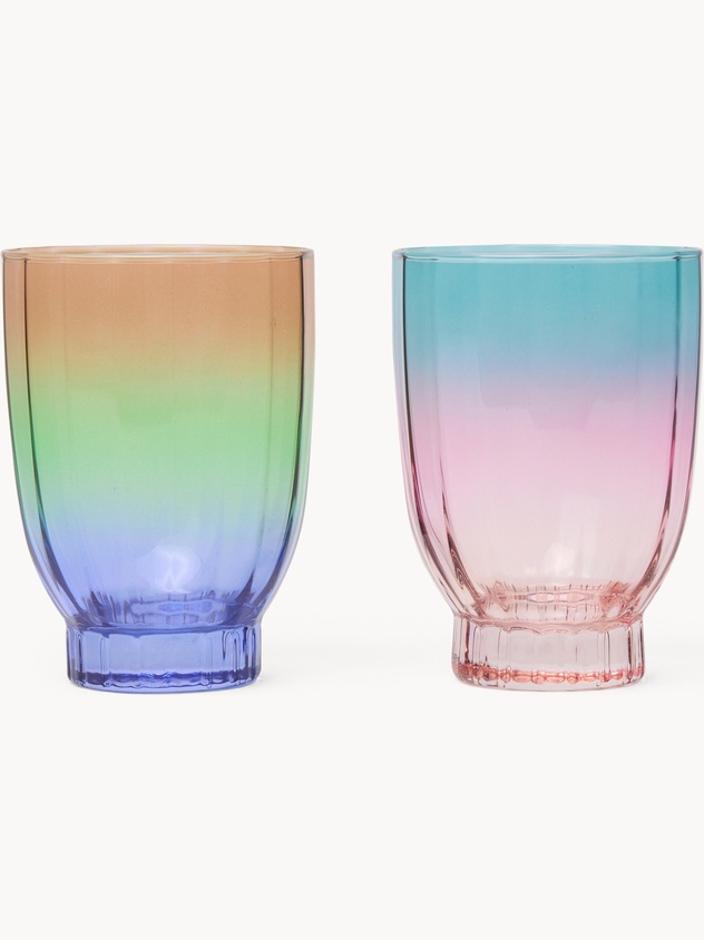 Two-tone sprayed glass tumbler - Introductory price