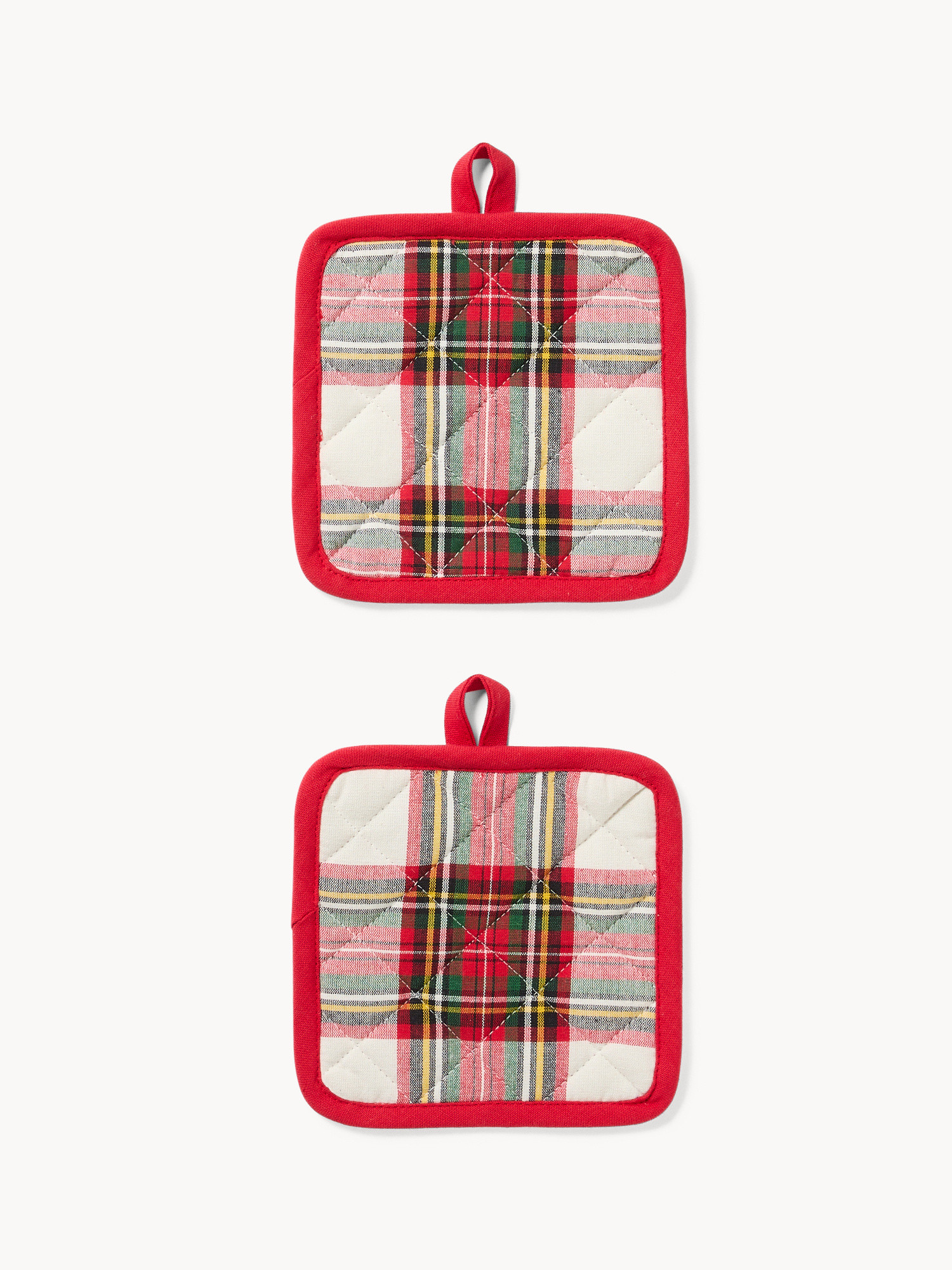Set di 2 presine tartan in puro cotone tinto filo, Multicolor, large image number 0