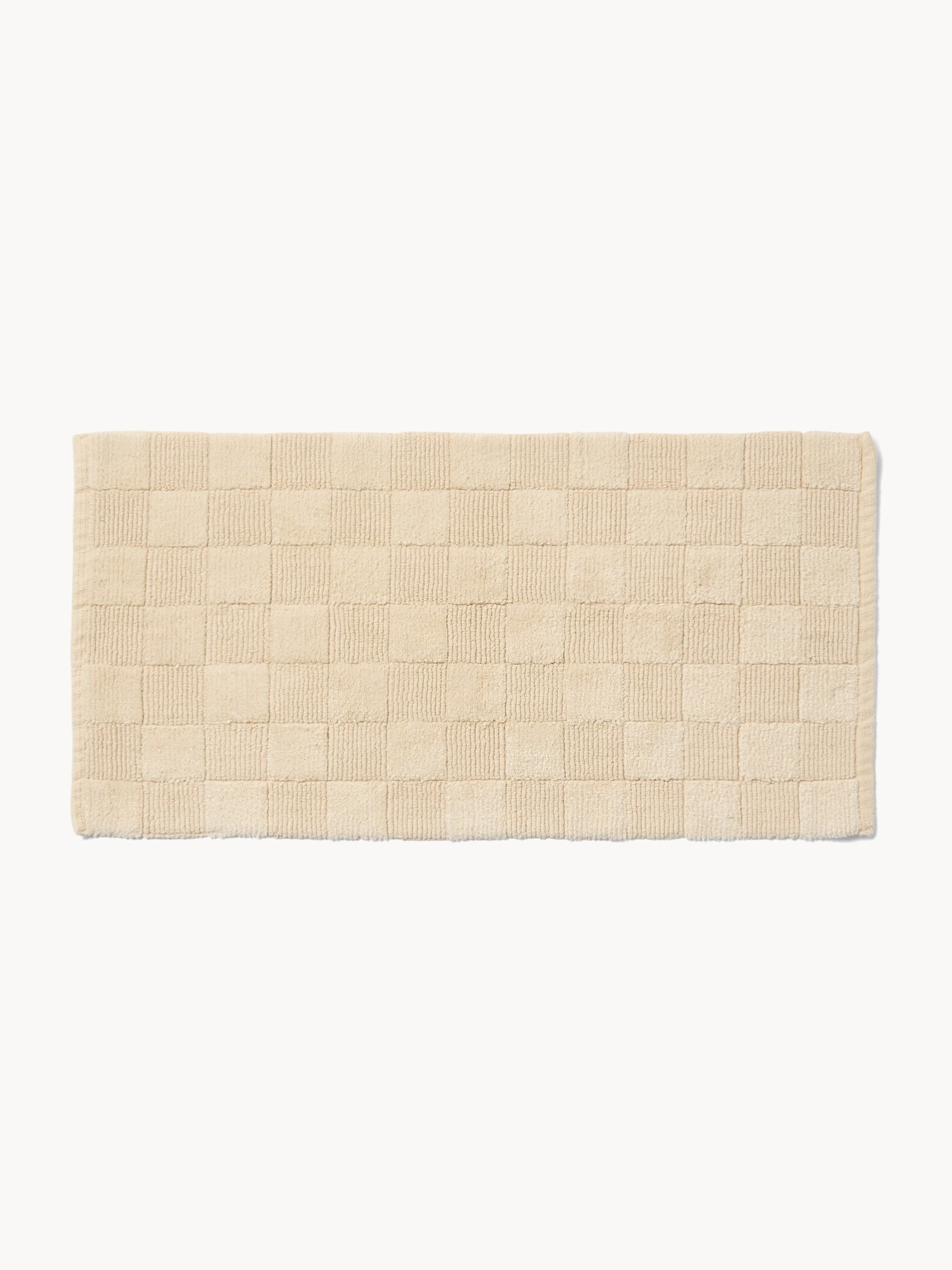 Tappeto bagno in cotone con trama a scacchiera - Prezzo di lancio, Ecr&ugrave;, large image number 0