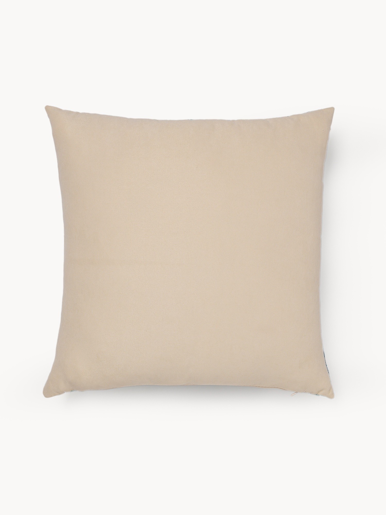 Striped Yarn-Dyed Cotton Cushion 45x45cm - Introductory Price, Blue Cornflower, large image number 0