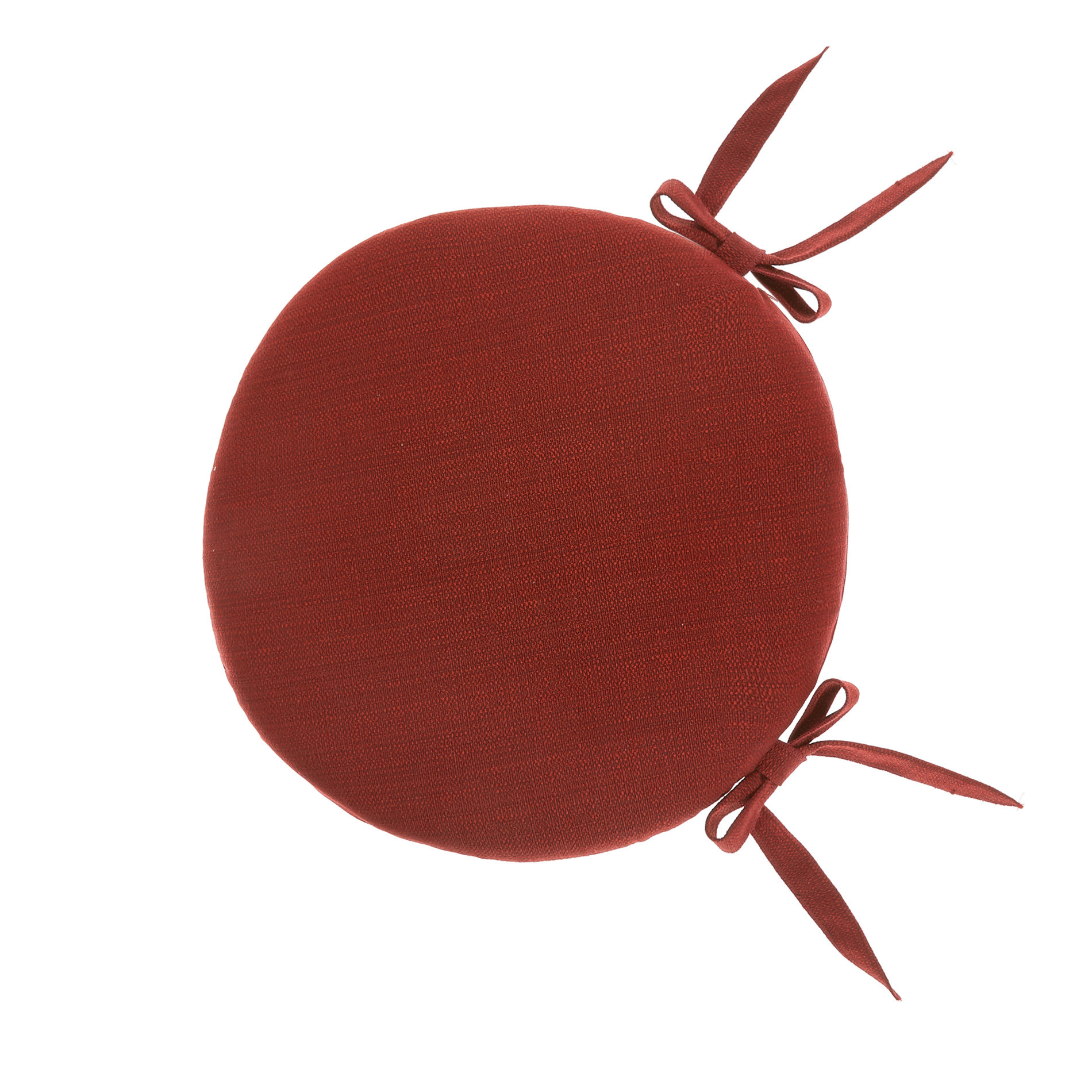 Round chair cushion solid colour, Red, large image number 0