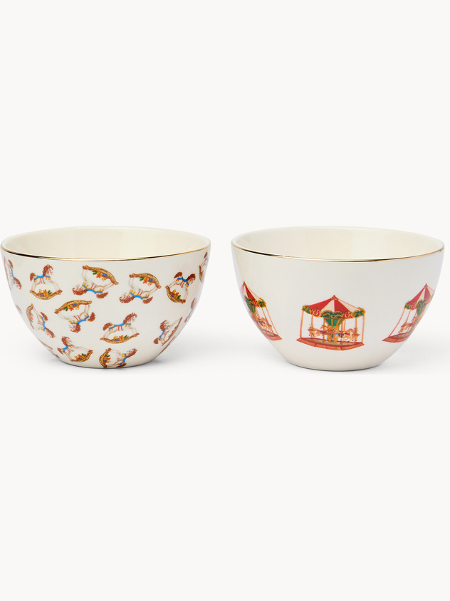 Decorated stoneware bowls