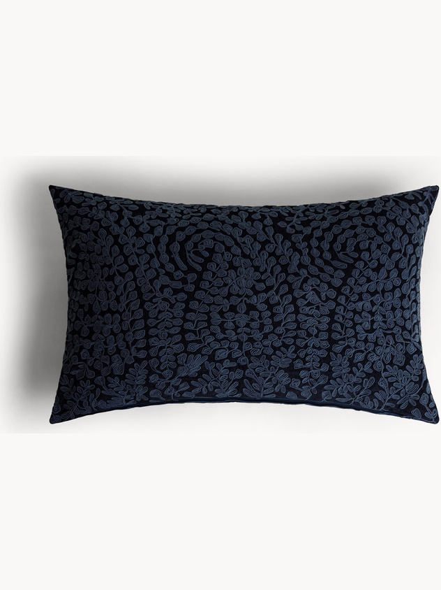 Cuscino 45x65 cm in ciniglia ricamo floreale
