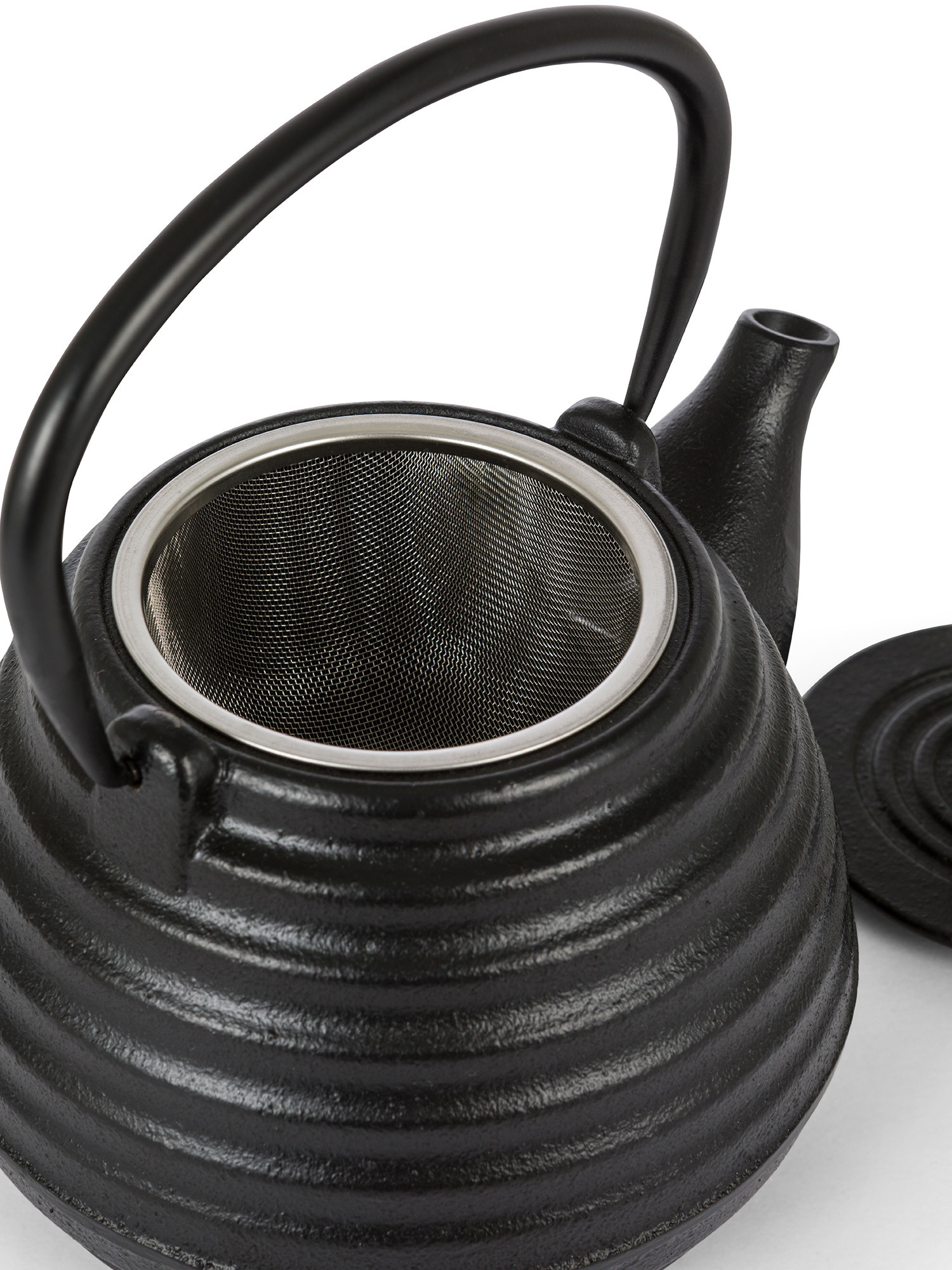 Cast iron teapot, Black, large image number 1