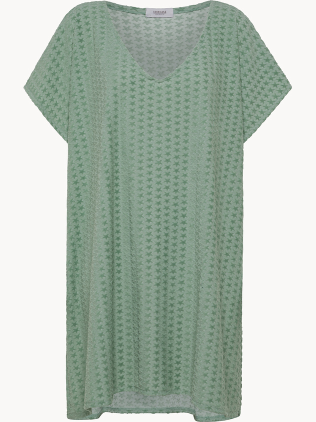 Poncho in maglina con stelline