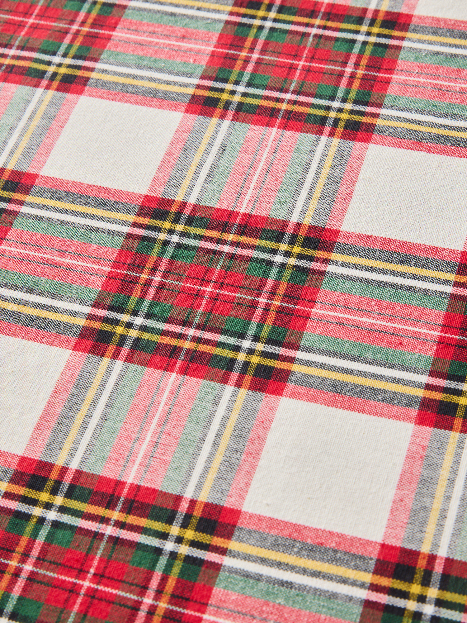 Tovaglia rotonda tartan in puro cotone tinto filo, Multicolor, large image number 1