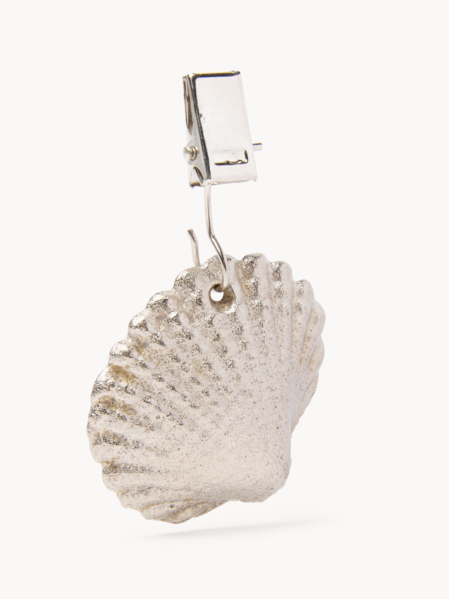 Set of 4 Shell-Shaped Tablecloth Clips - Introductory Price, Grey, large image number 1