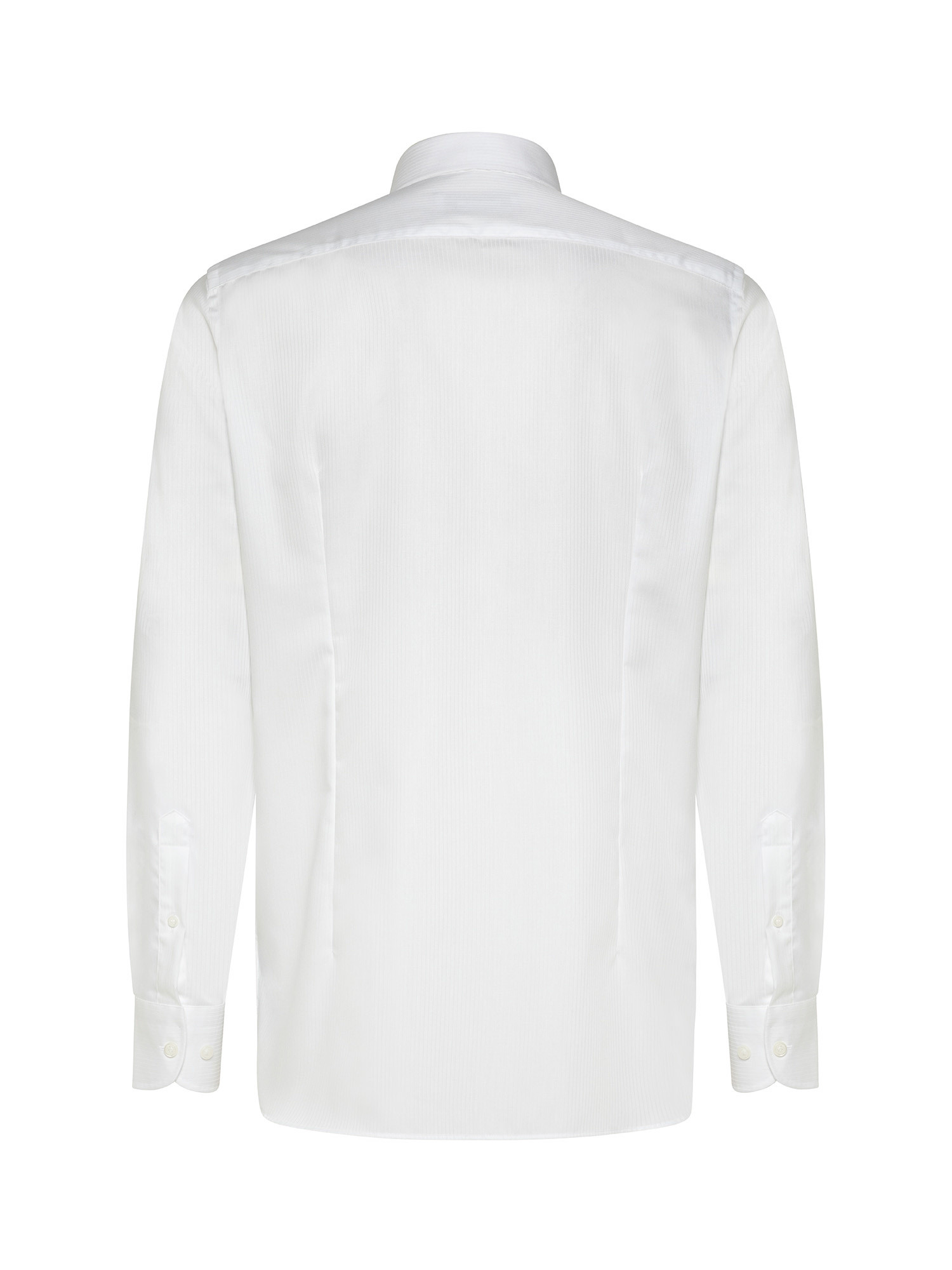 Camicia slim fit in puro cotone, Bianco 3, large image number 2