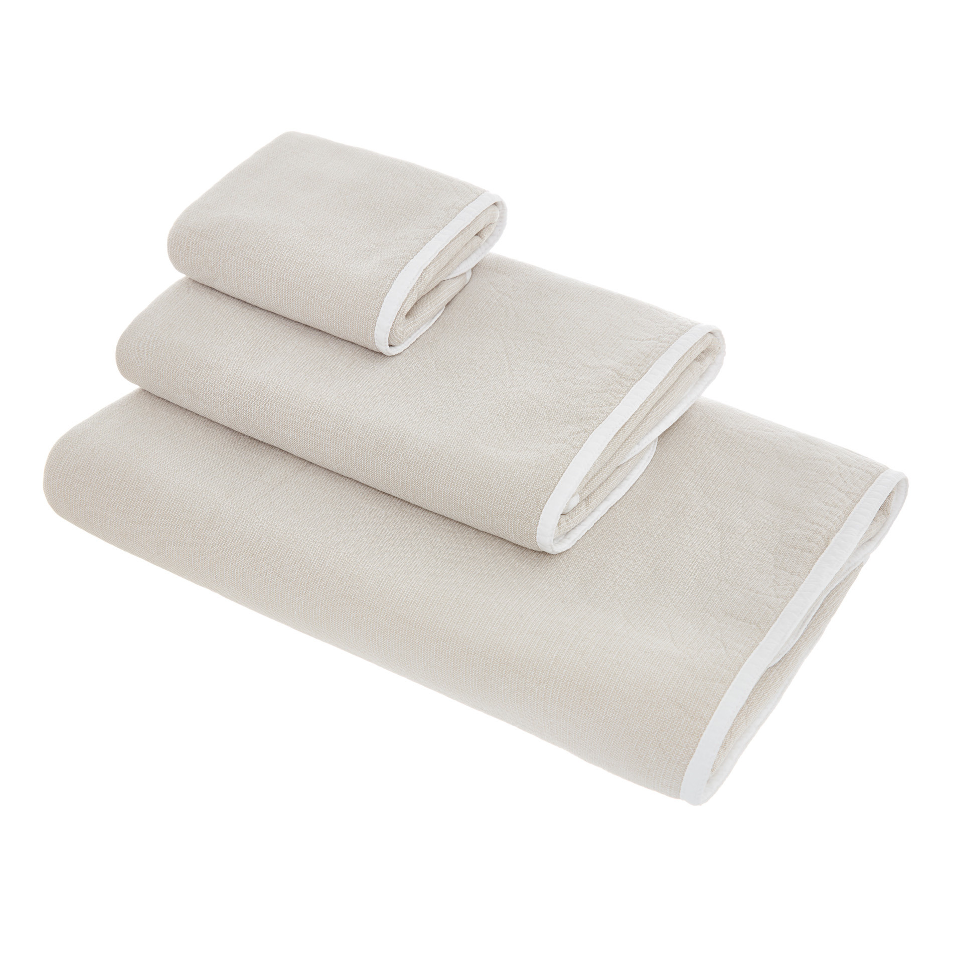 Thermae double-sided towel in 100% cotton, Beige, large image number 0