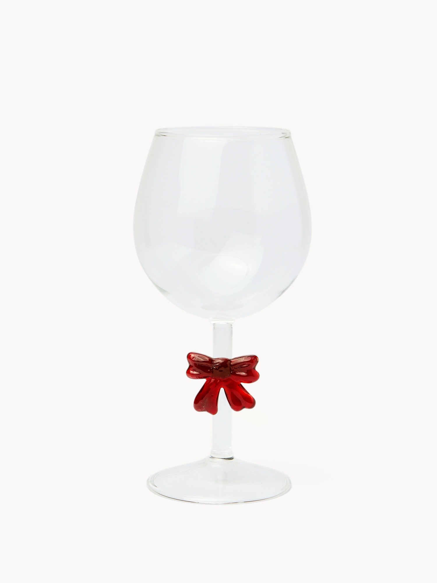 Borosilicate Glass Goblet with Bow Detail, Transparent, large image number 0