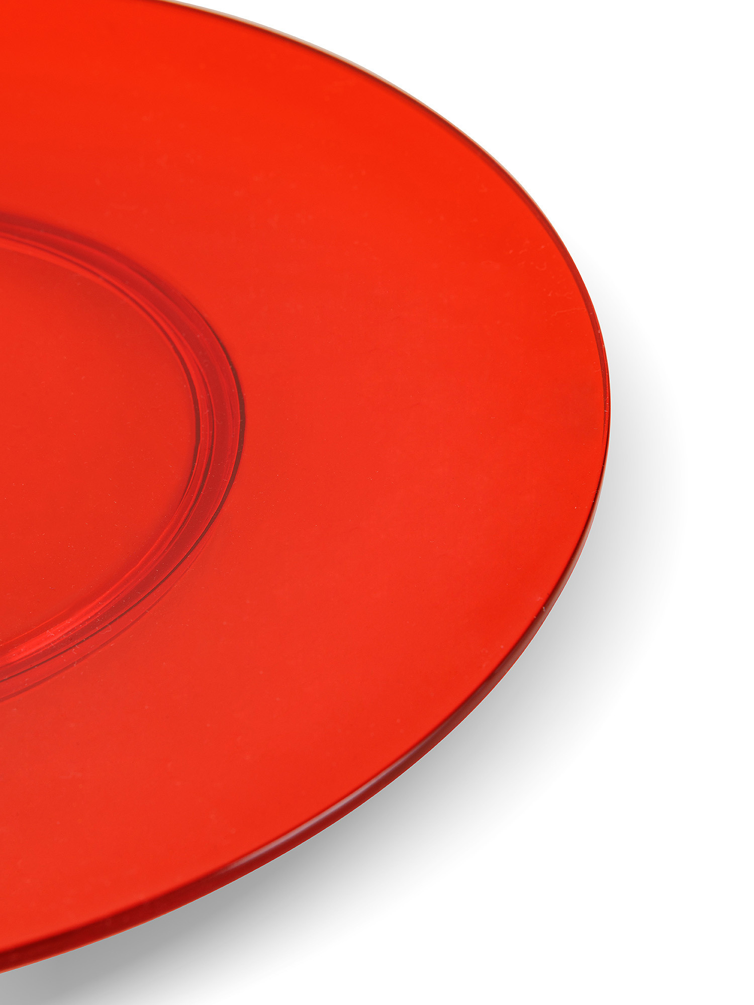 Colored plastic fruit plate, Red, large image number 1