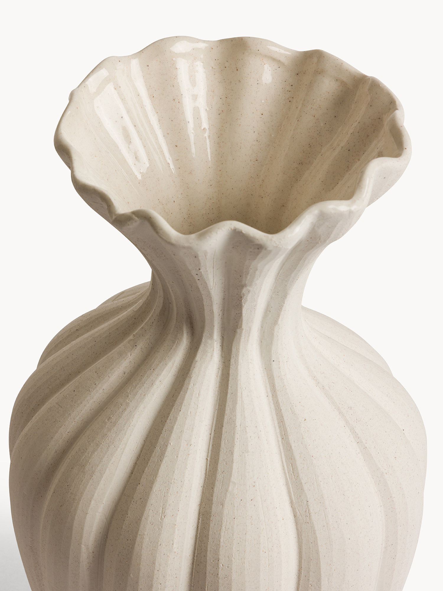 Ceramic vase, Beige, large image number 1