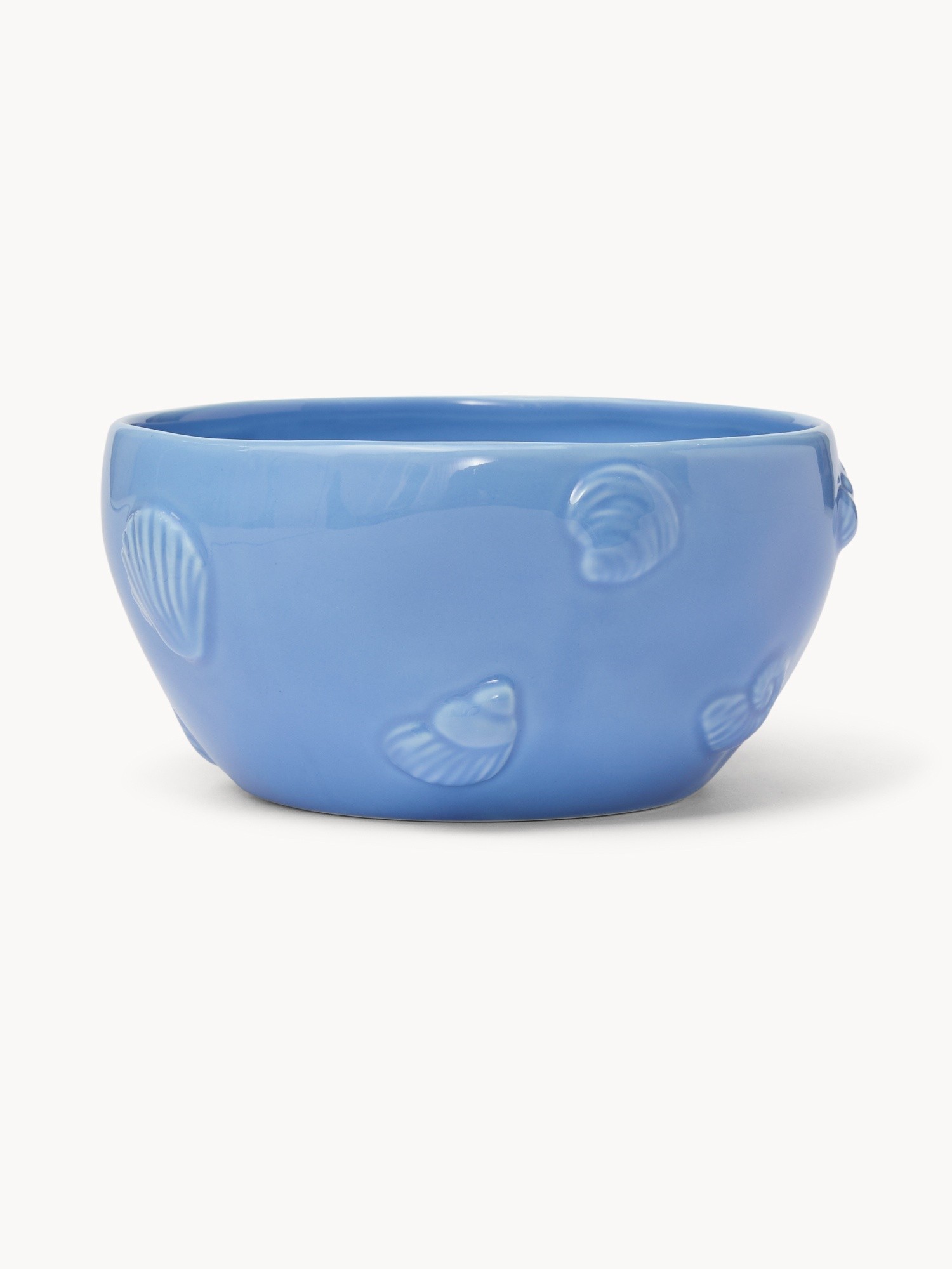 Ceramic bowl with shell detail, Light Blue, large image number 0