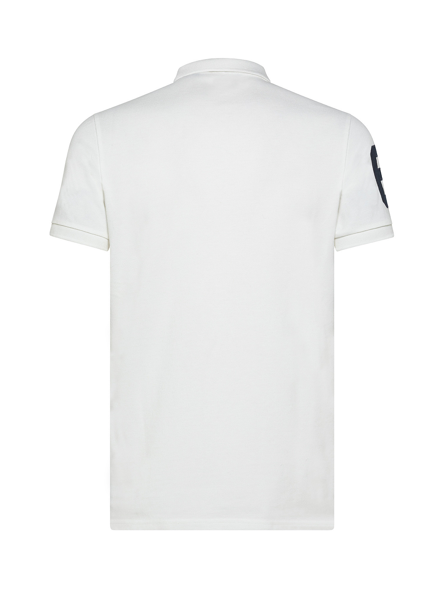 Polo shirt with embroidered graphics, White Ivory, large image number 1