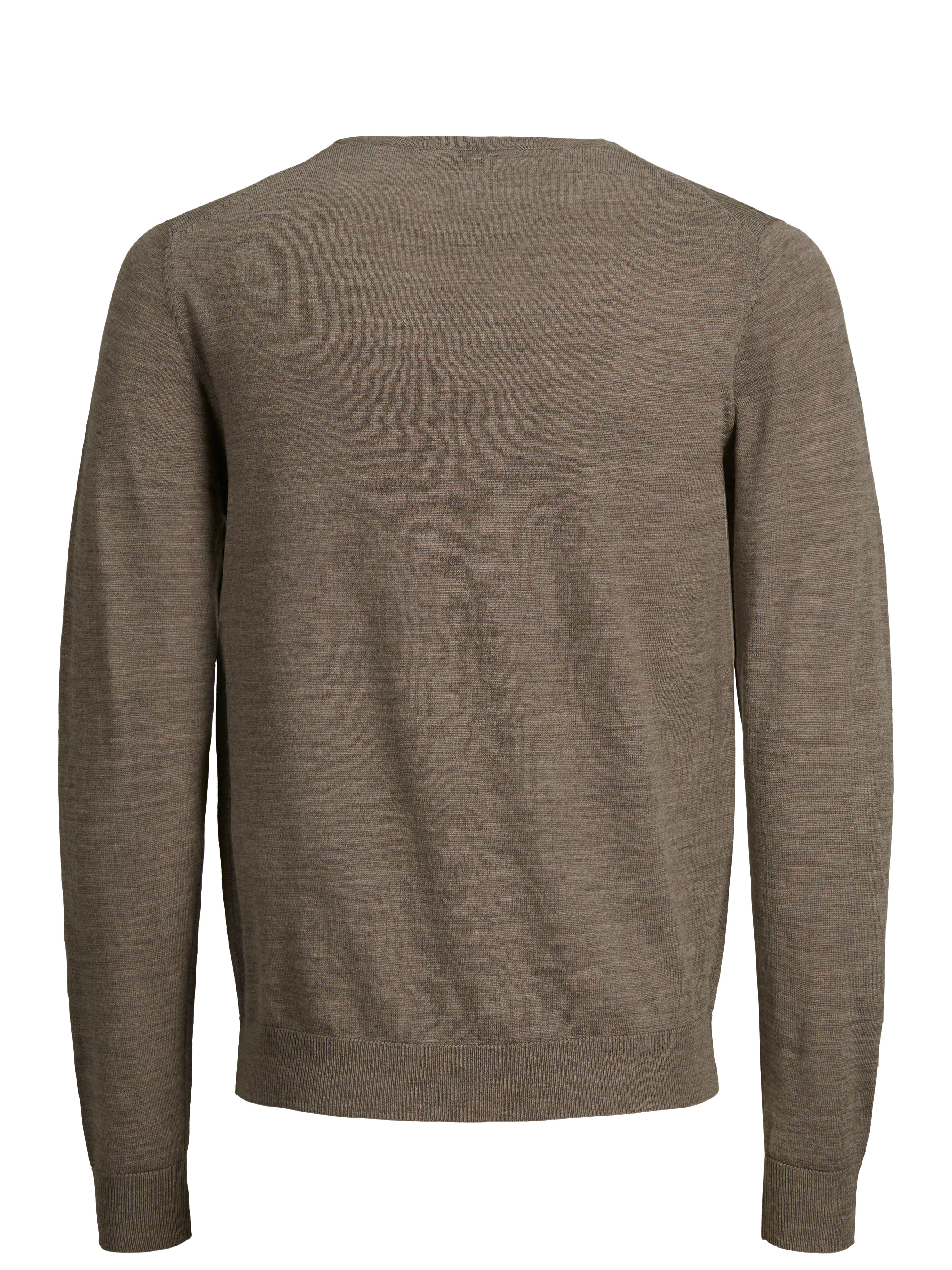 Men's knitted merino wool pullover, Beige, large image number 1