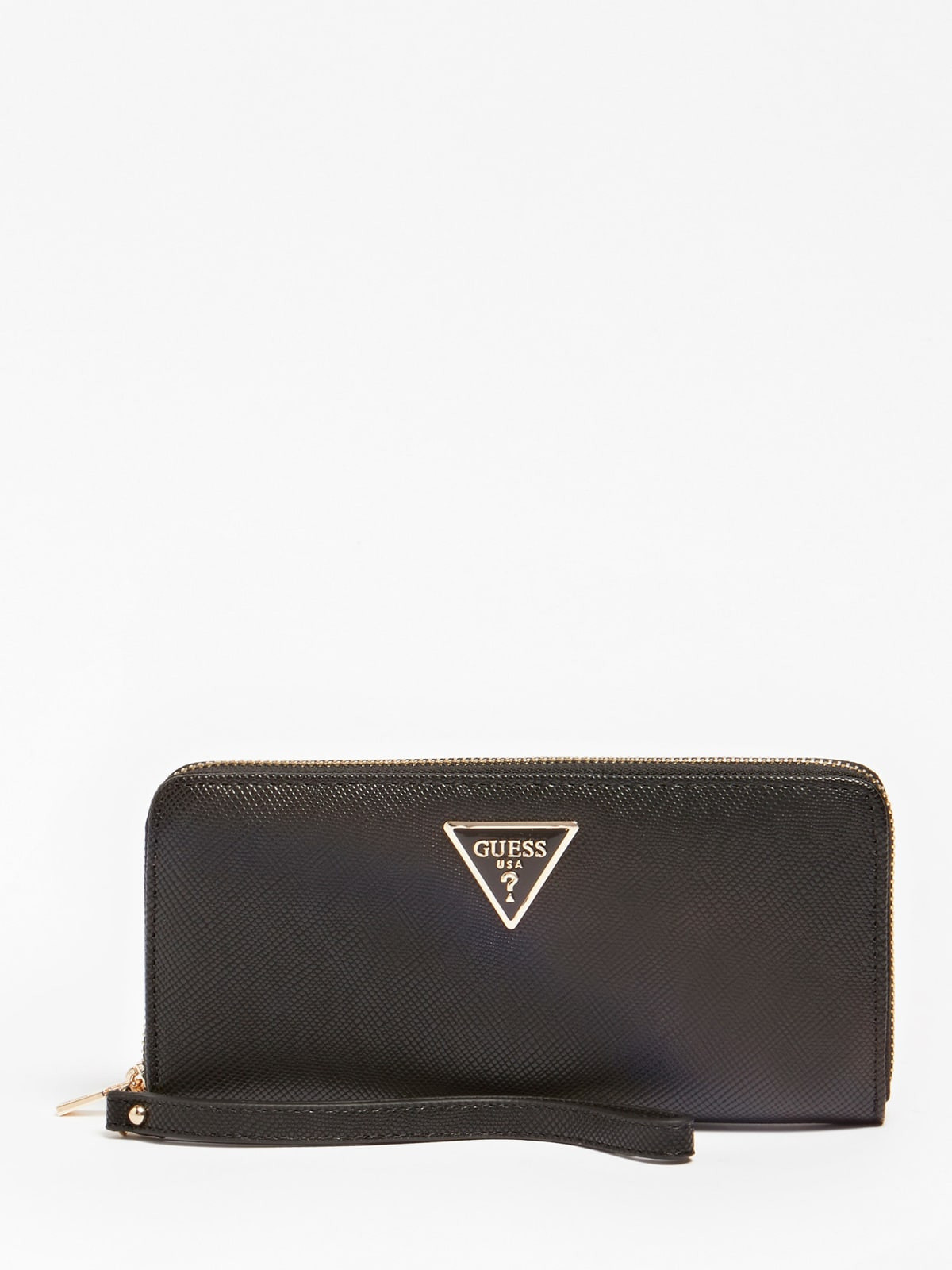 Large wallet with zip closure, Black, large image number 0