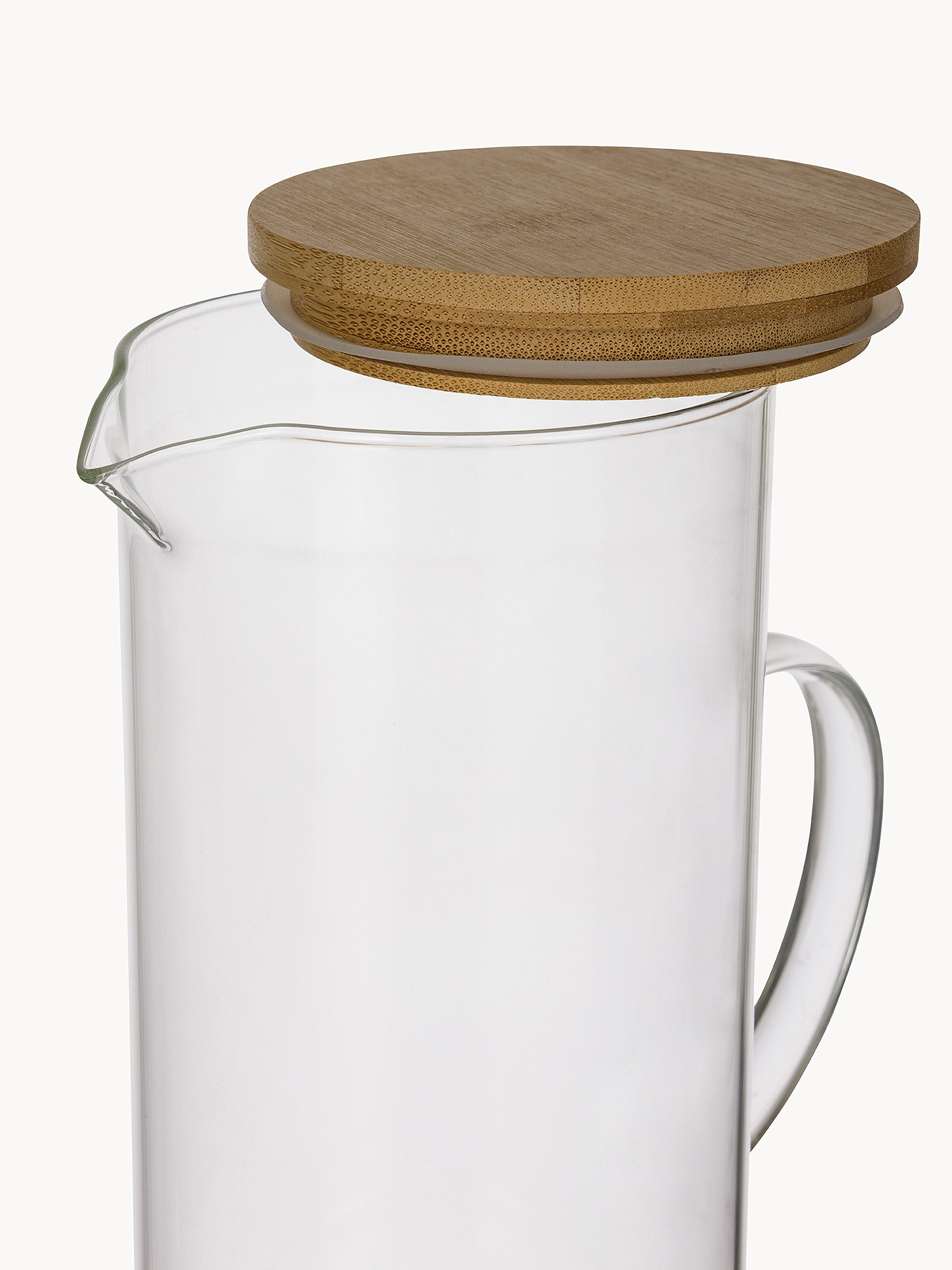 Caraffa in vetro borosilicato con tappo, Trasparente, large image number 1