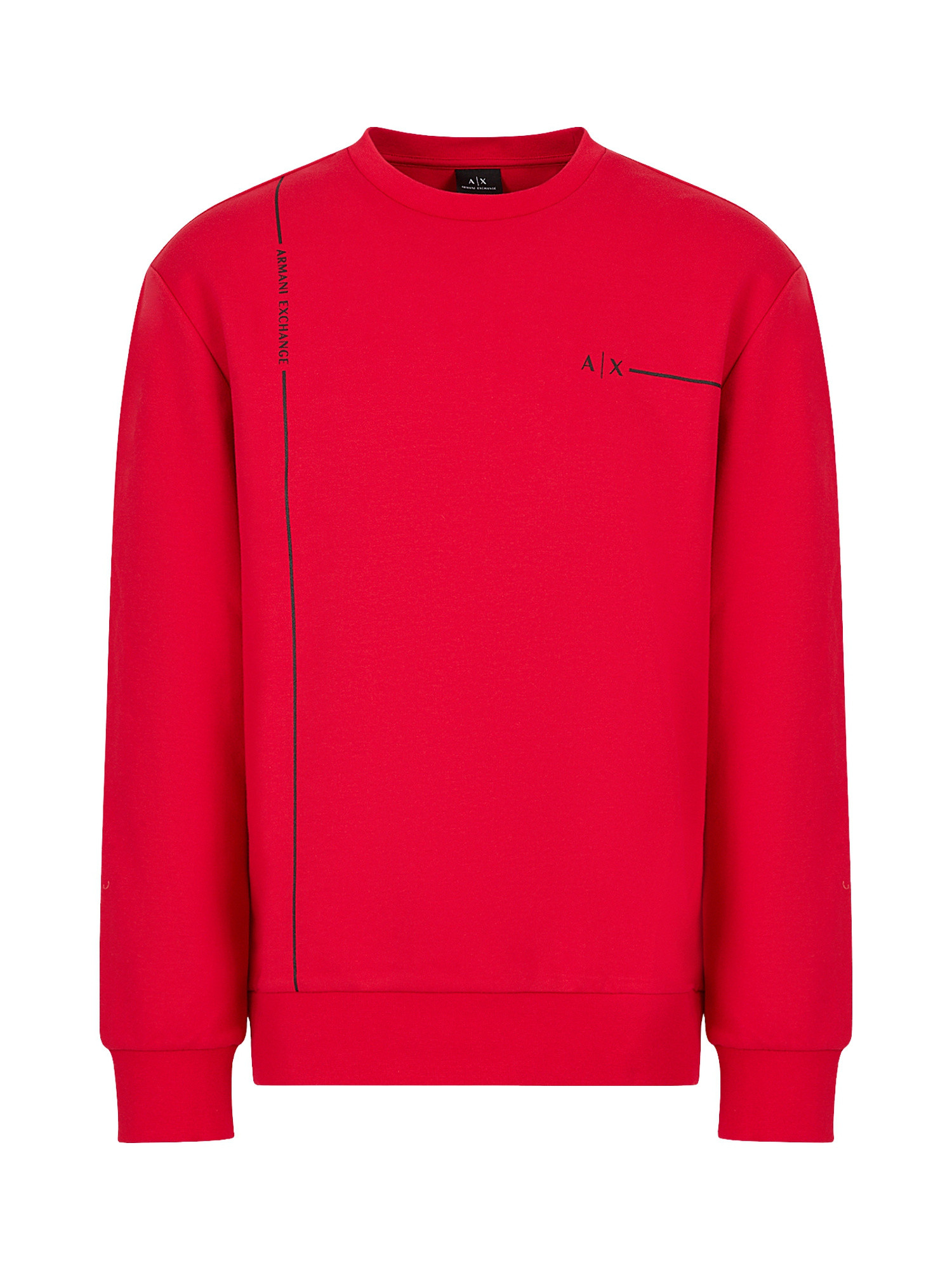 Armani Exchange - Sweatshirt with logo print, Red, large image number 0