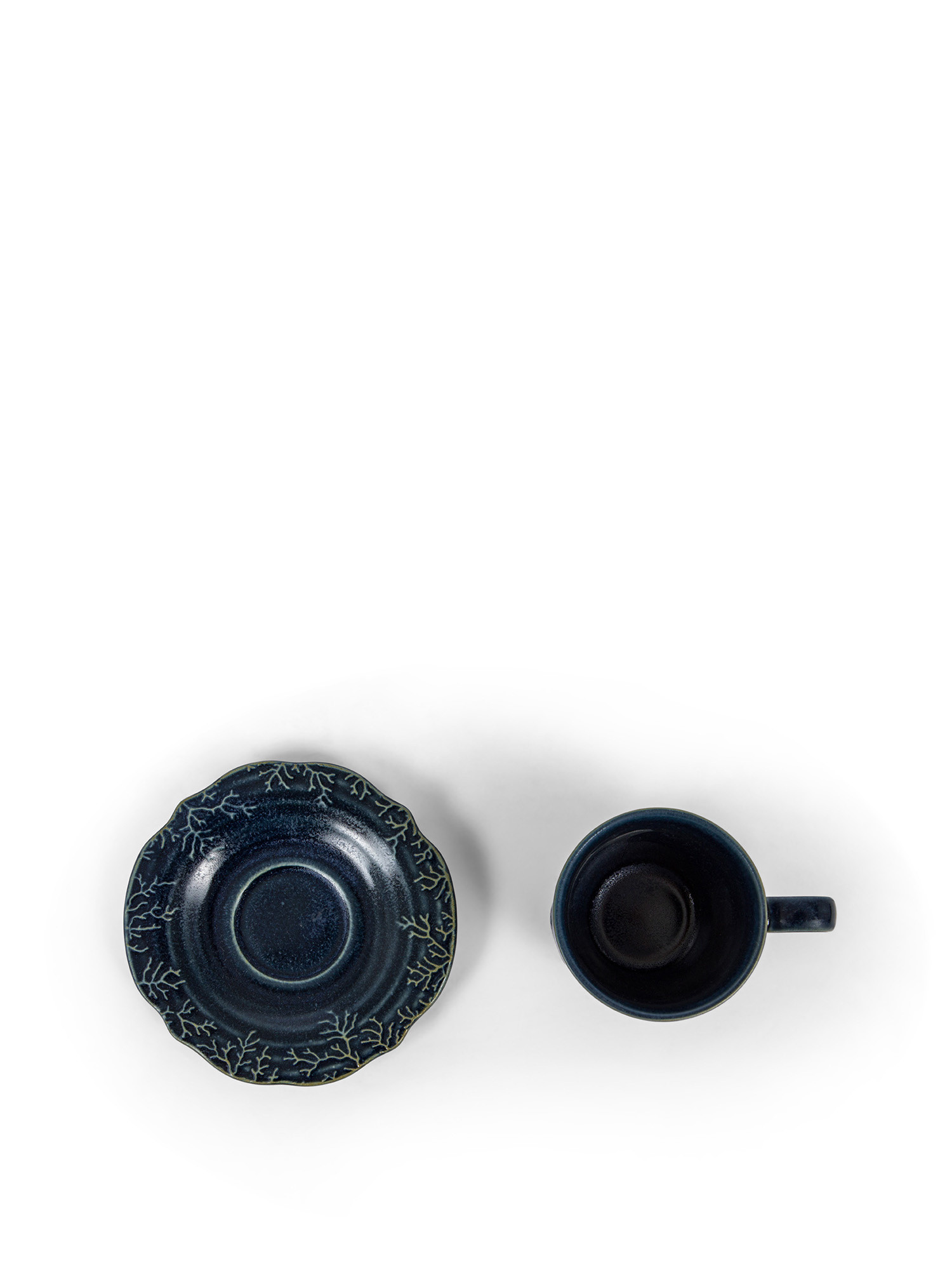 Blue porcelain coffee cup, Dark Blue, large image number 1
