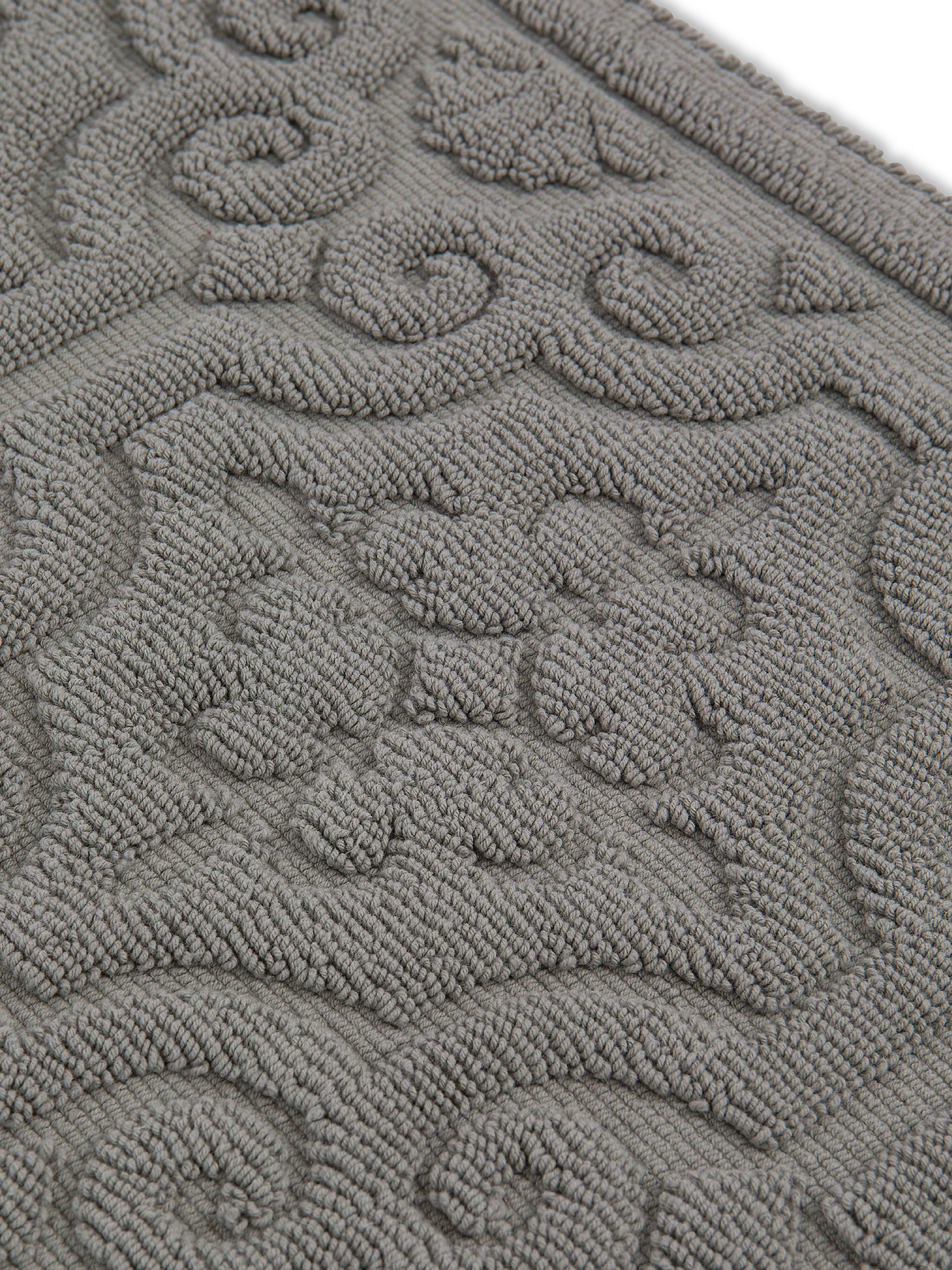 Zefiro solid color cotton shower mat, Grey, large image number 1