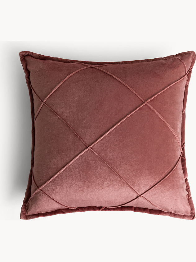 Velvet cushion 45x45 cm with geometric pattern